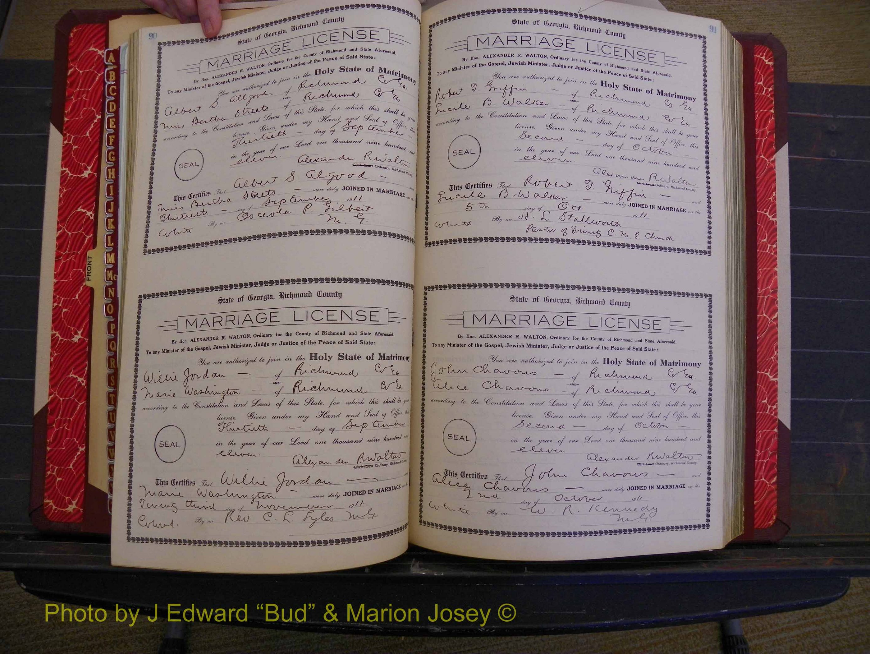 Richmond Marriages, Book GG, 1911-1912 P 090-091.JPG
