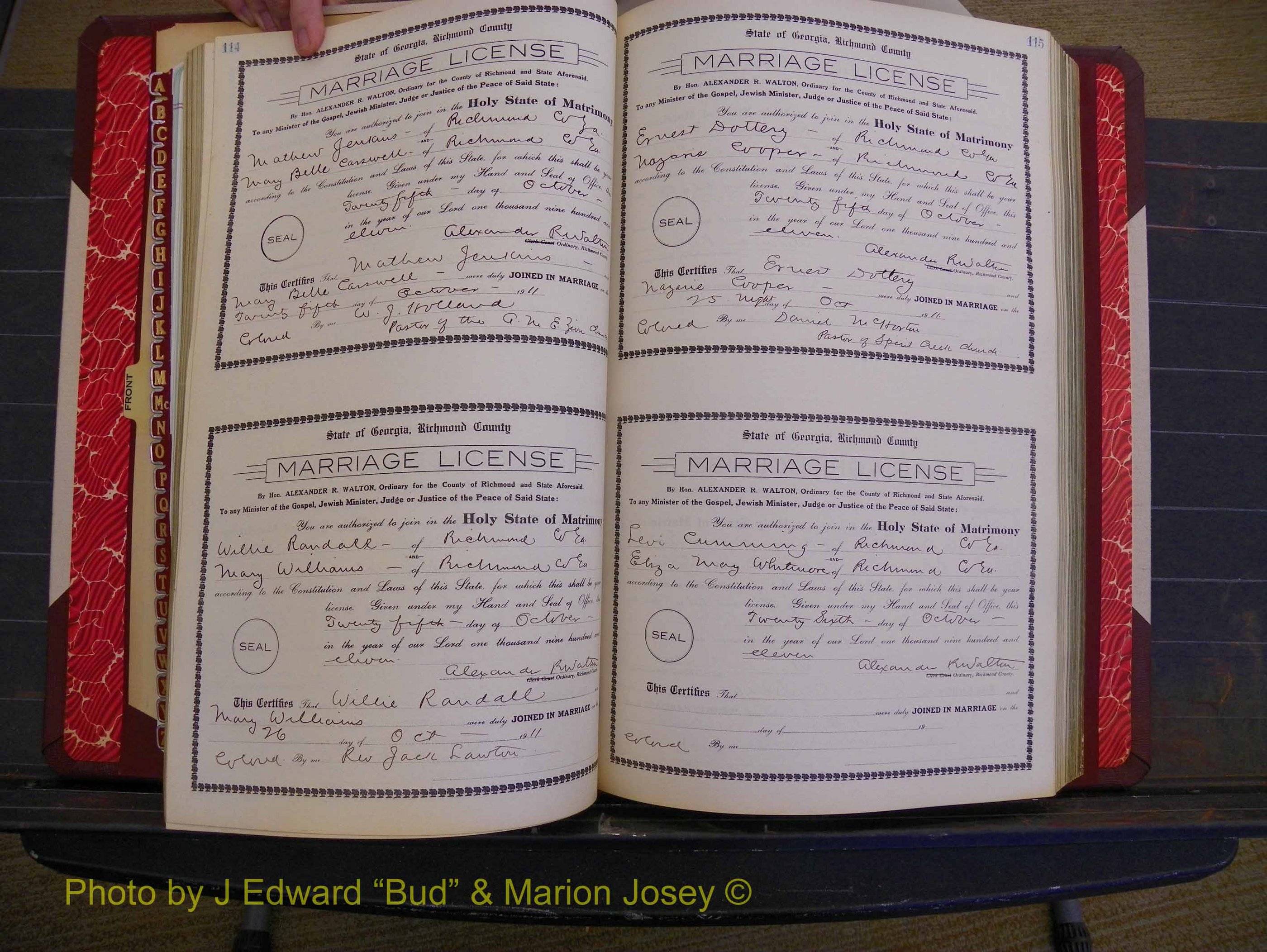 Richmond Marriages, Book GG, 1911-1912 P 114-115.JPG