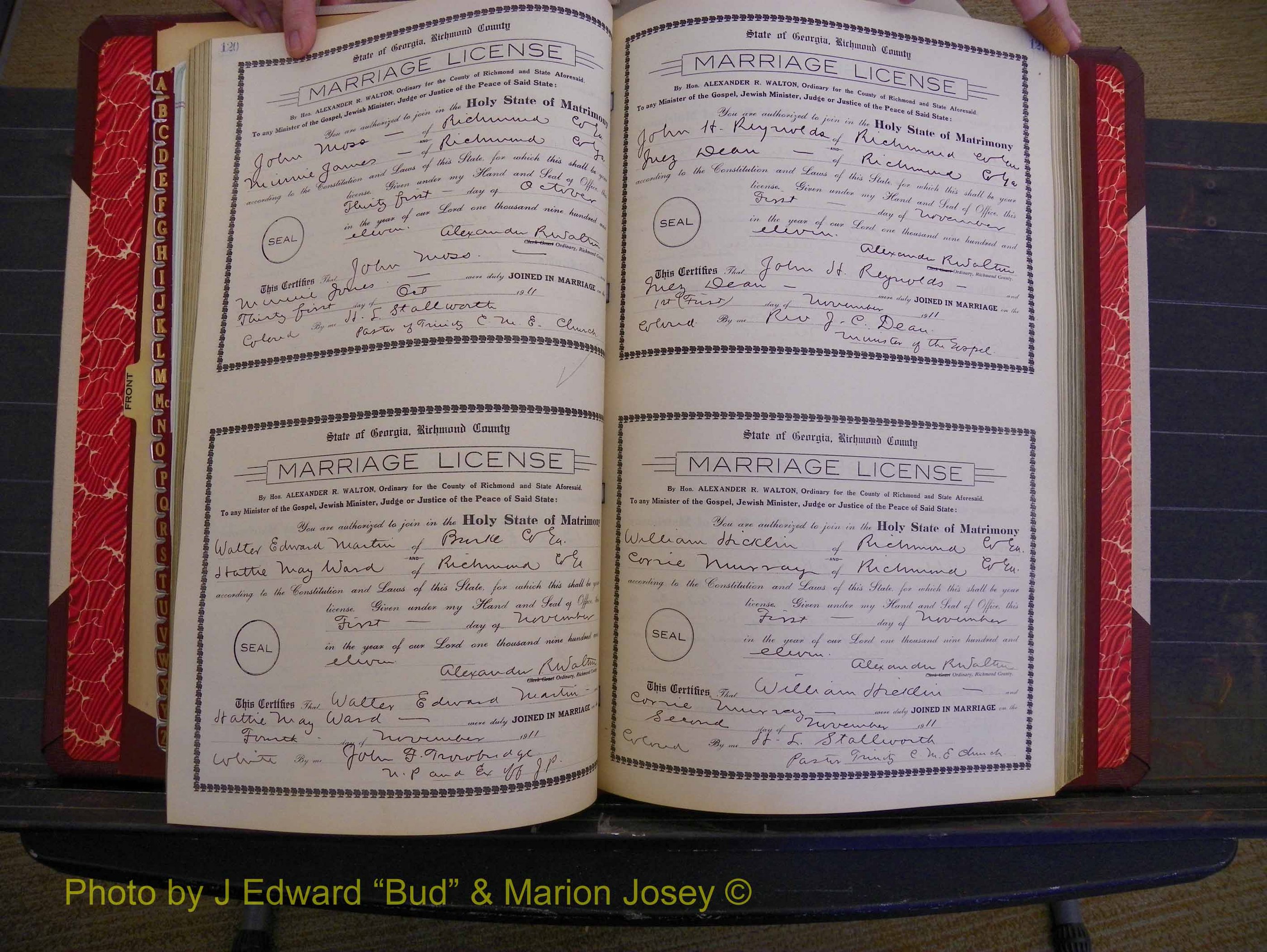 Richmond Marriages, Book GG, 1911-1912 P 120-121.JPG