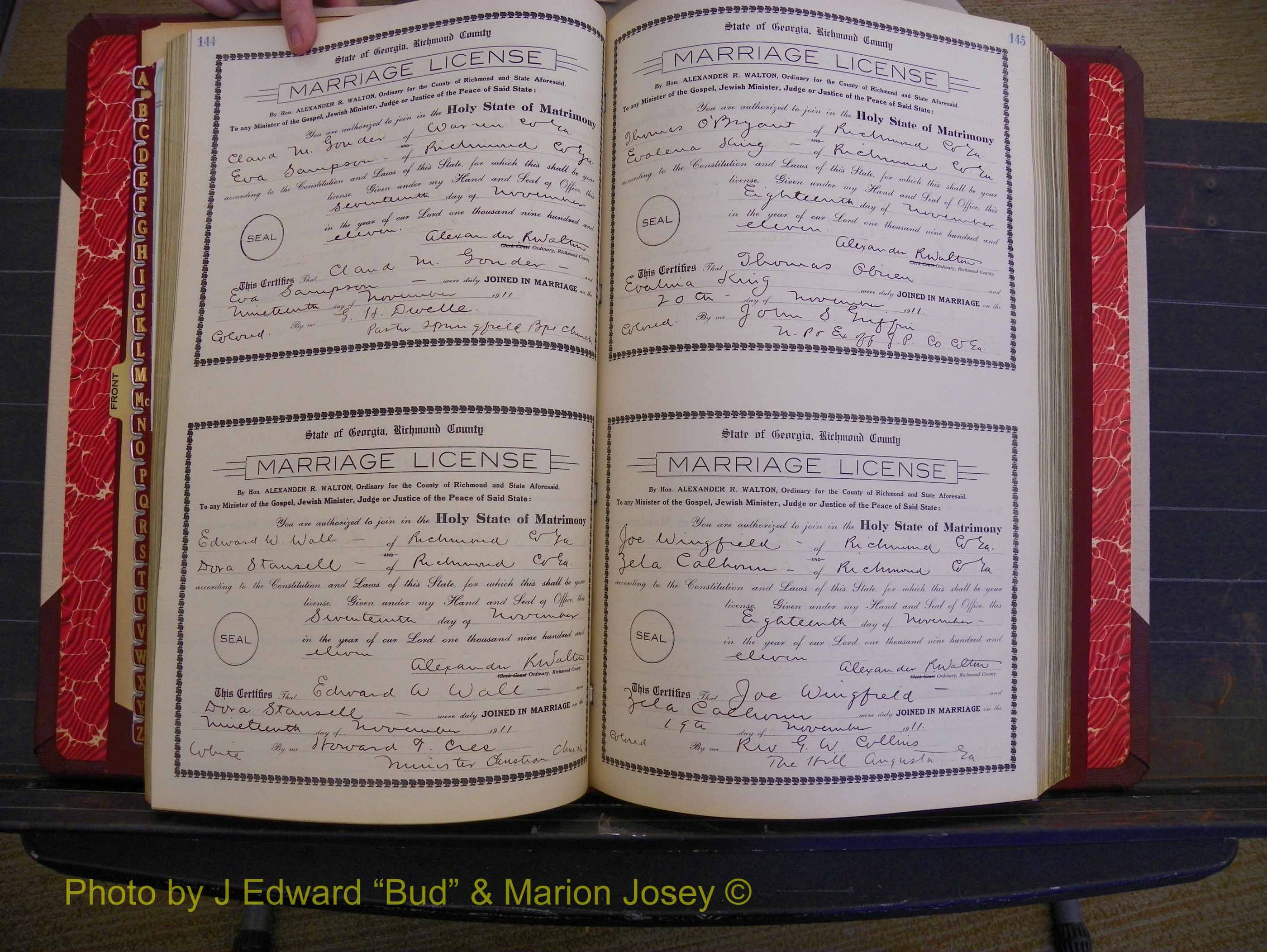 Richmond Marriages, Book GG, 1911-1912 P 144-145.JPG