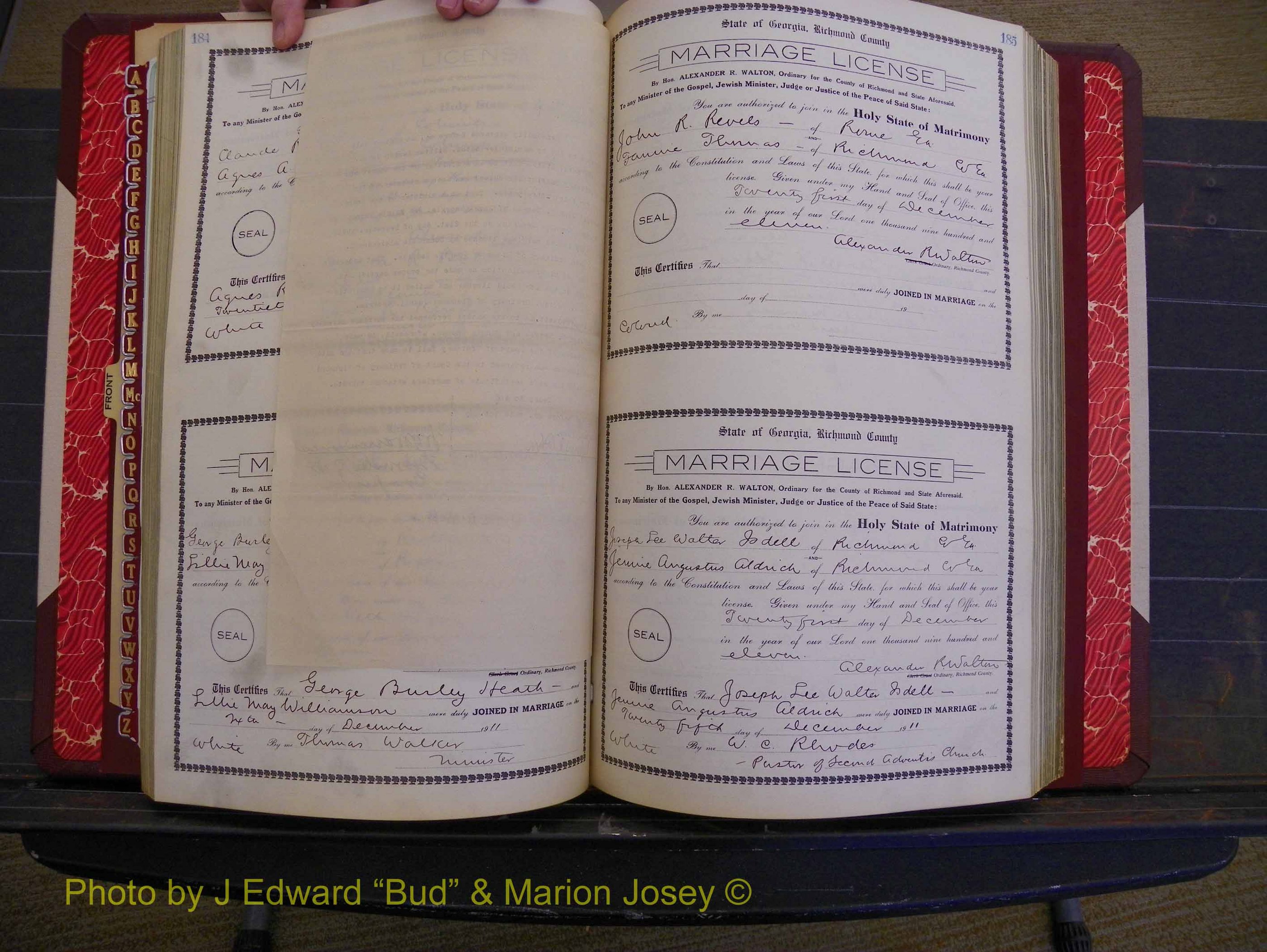 Richmond Marriages, Book GG, 1911-1912 P 184a-185a.JPG