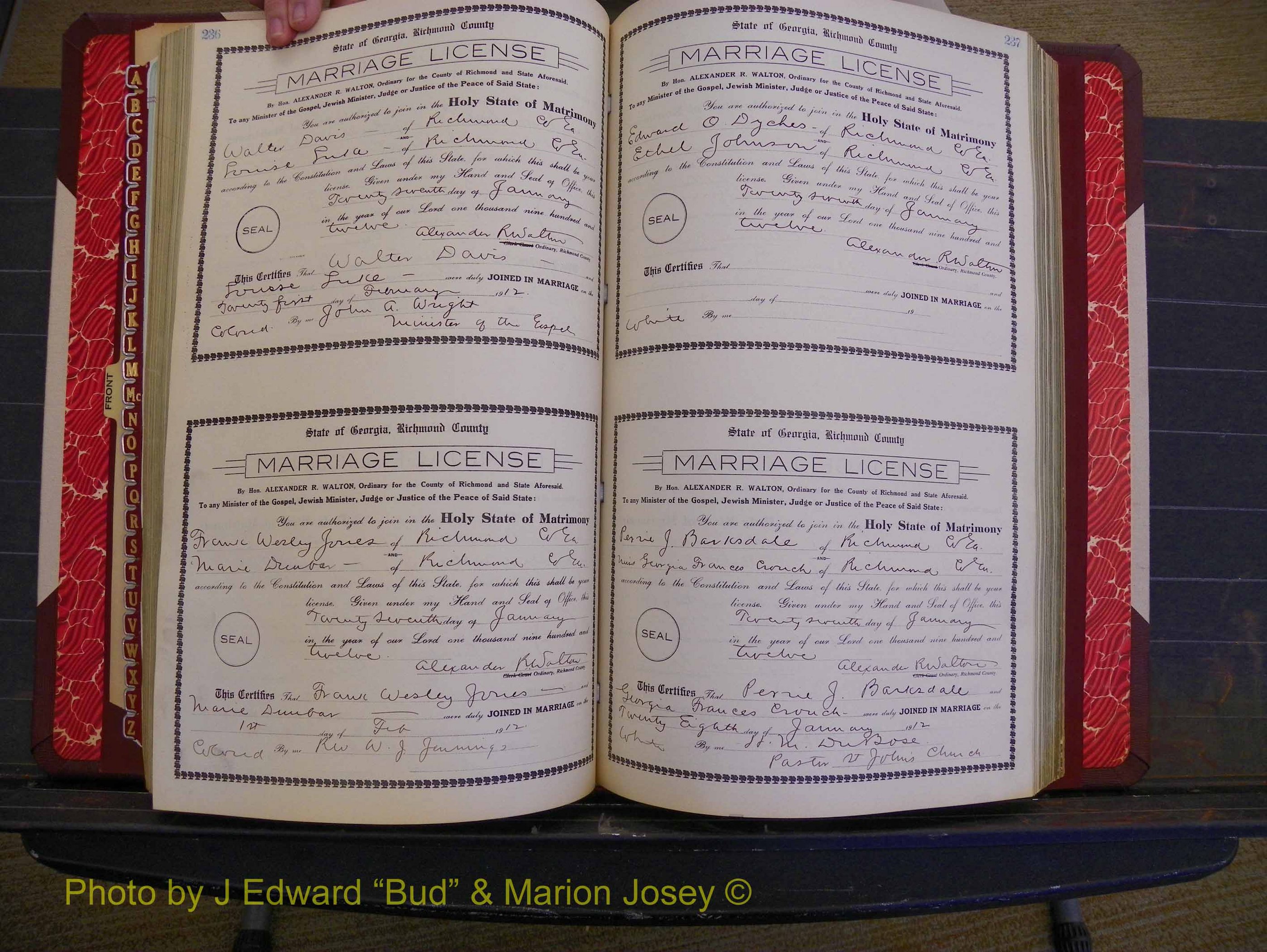 Richmond Marriages, Book GG, 1911-1912 P 236-237.JPG