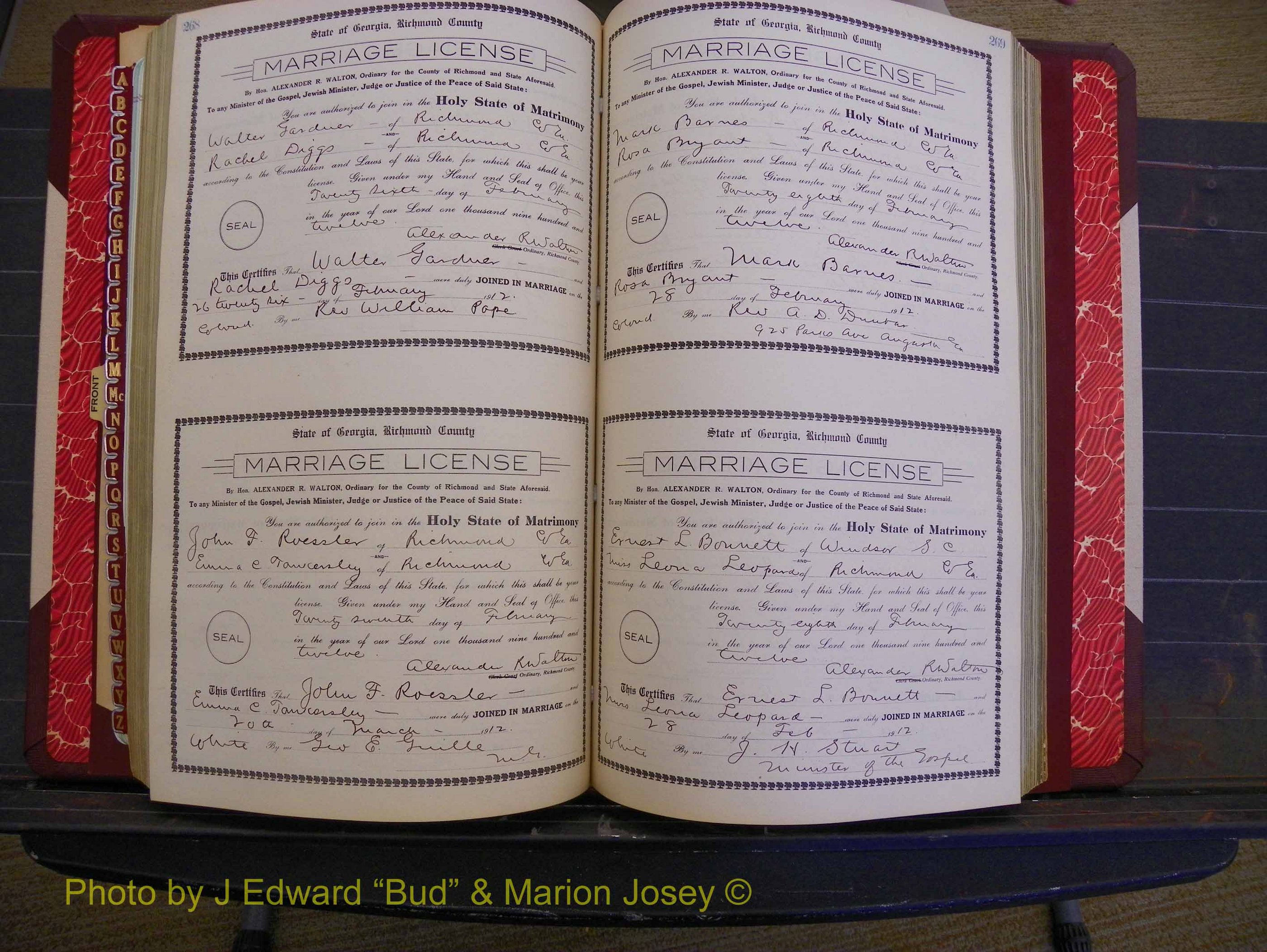 Richmond Marriages, Book GG, 1911-1912 P 268-269.JPG