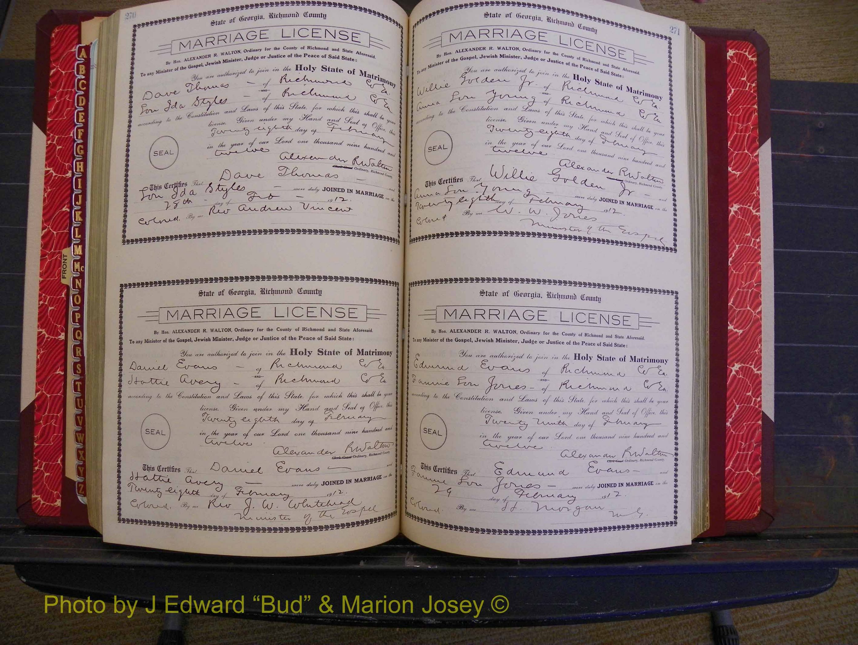 Richmond Marriages, Book GG, 1911-1912 P 270-271.JPG