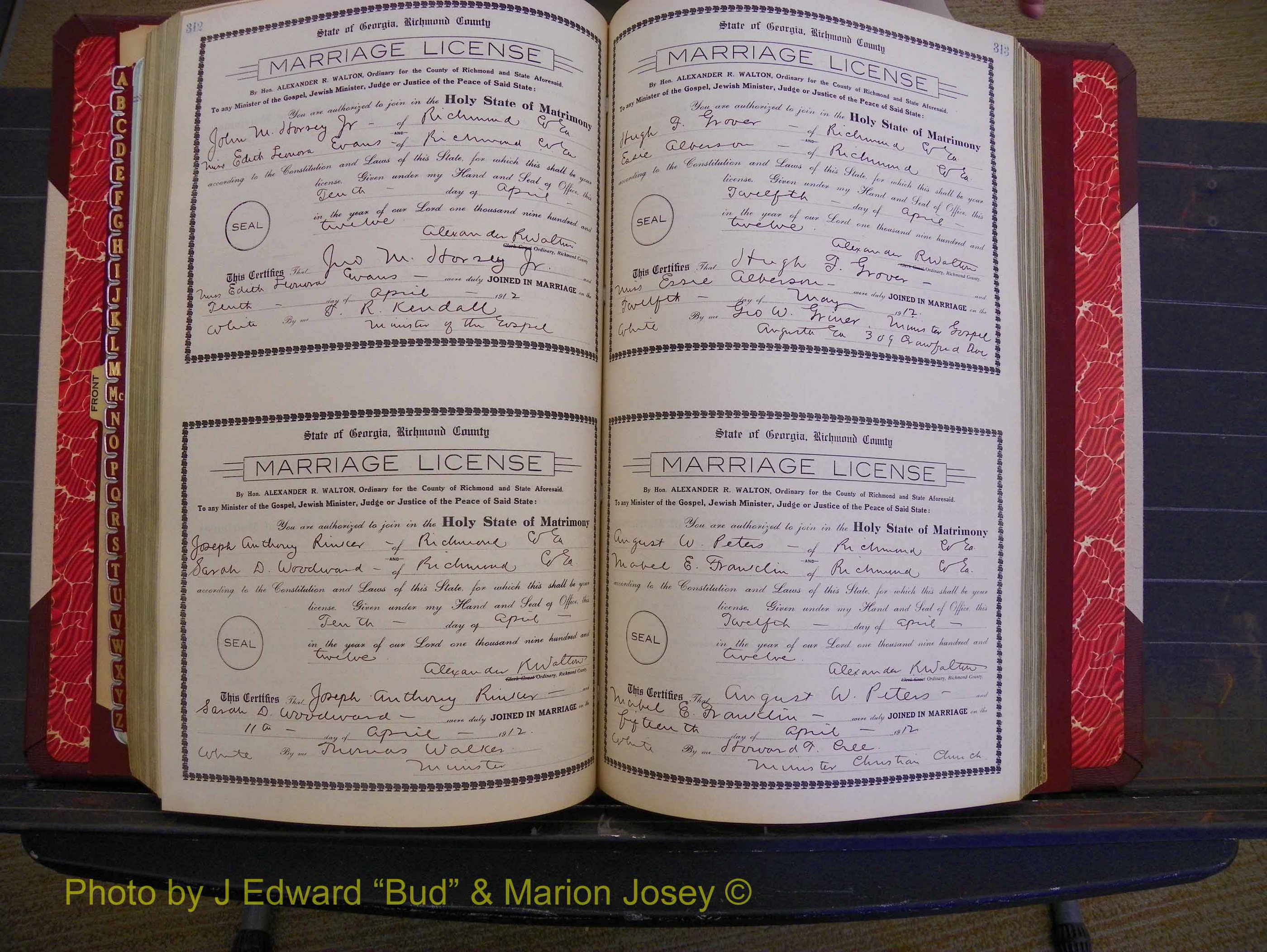 Richmond Marriages, Book GG, 1911-1912 P 312-313.JPG