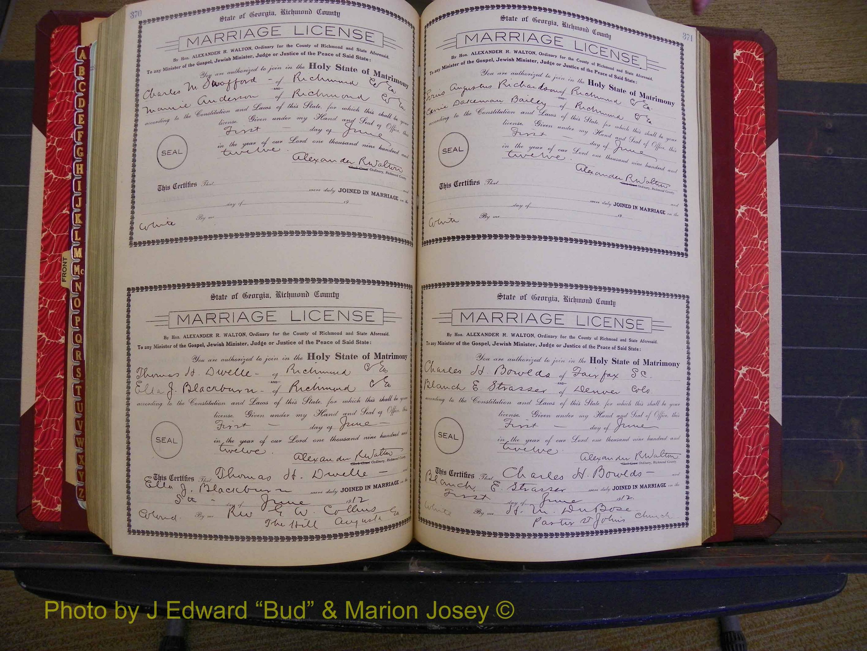 Richmond Marriages, Book GG, 1911-1912 P 370-371.JPG