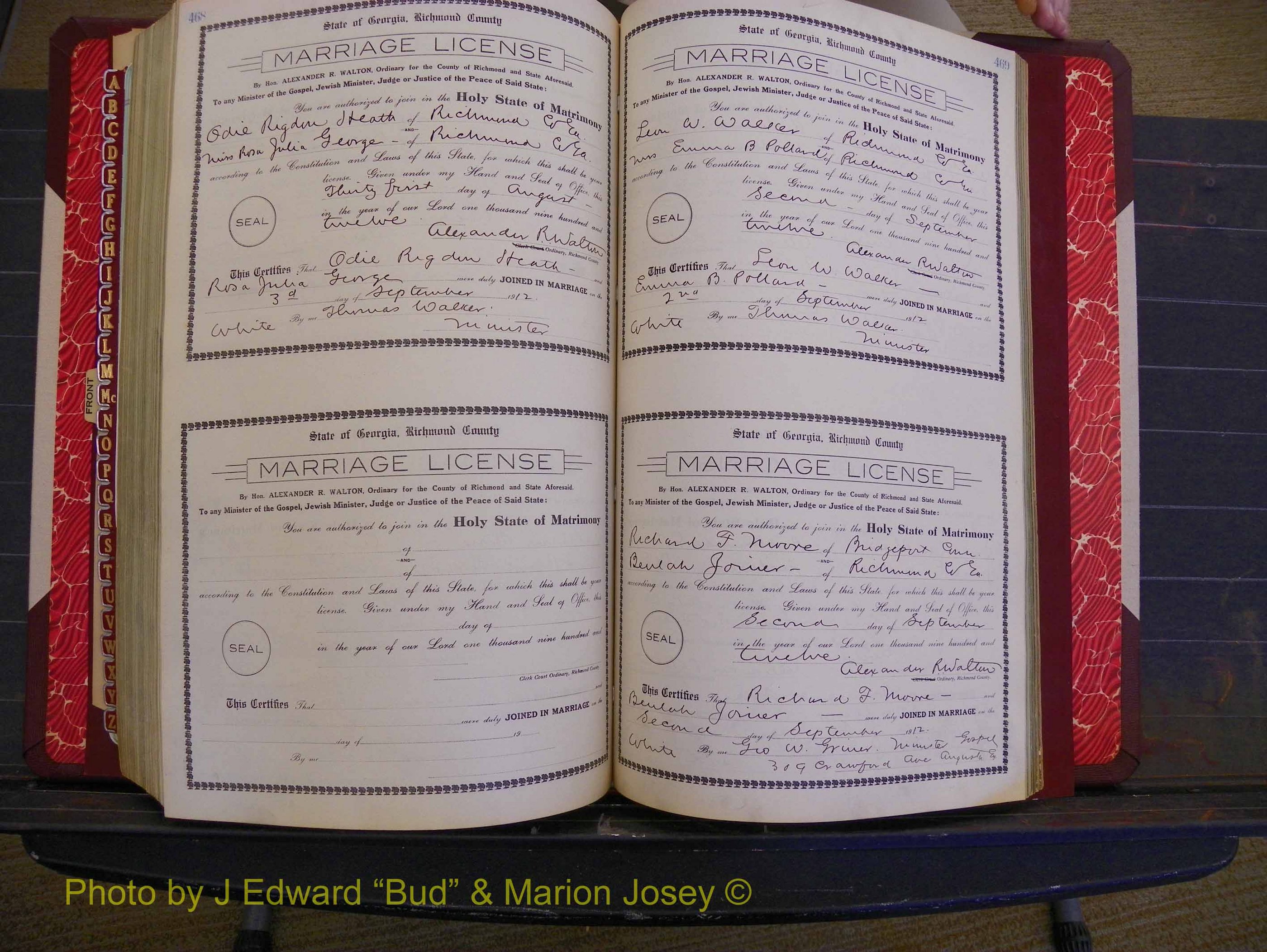 Richmond Marriages, Book GG, 1911-1912 P 468-469.JPG