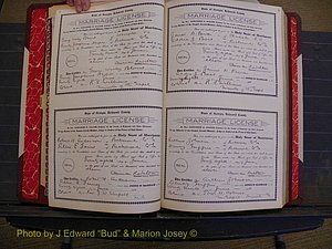 Richmond Marriages, Book GG, 1911-1912 P 008-009.JPG