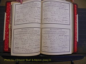 Richmond Marriages, Book GG, 1911-1912 P 072-073.JPG
