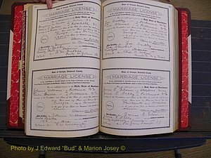 Richmond Marriages, Book GG, 1911-1912 P 168-169.JPG