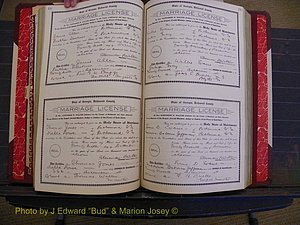 Richmond Marriages, Book GG, 1911-1912 P 198-199.JPG