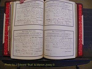 Richmond Marriages, Book GG, 1911-1912 P 212-213.JPG