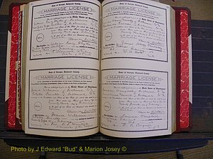 Richmond Marriages, Book GG, 1911-1912 P 262-263.JPG