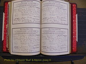 Richmond Marriages, Book GG, 1911-1912 P 302-303.JPG