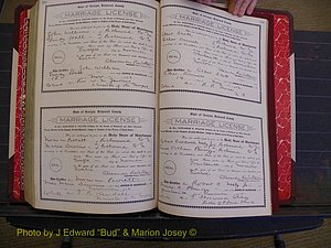 Richmond Marriages, Book GG, 1911-1912 P 558-559.JPG