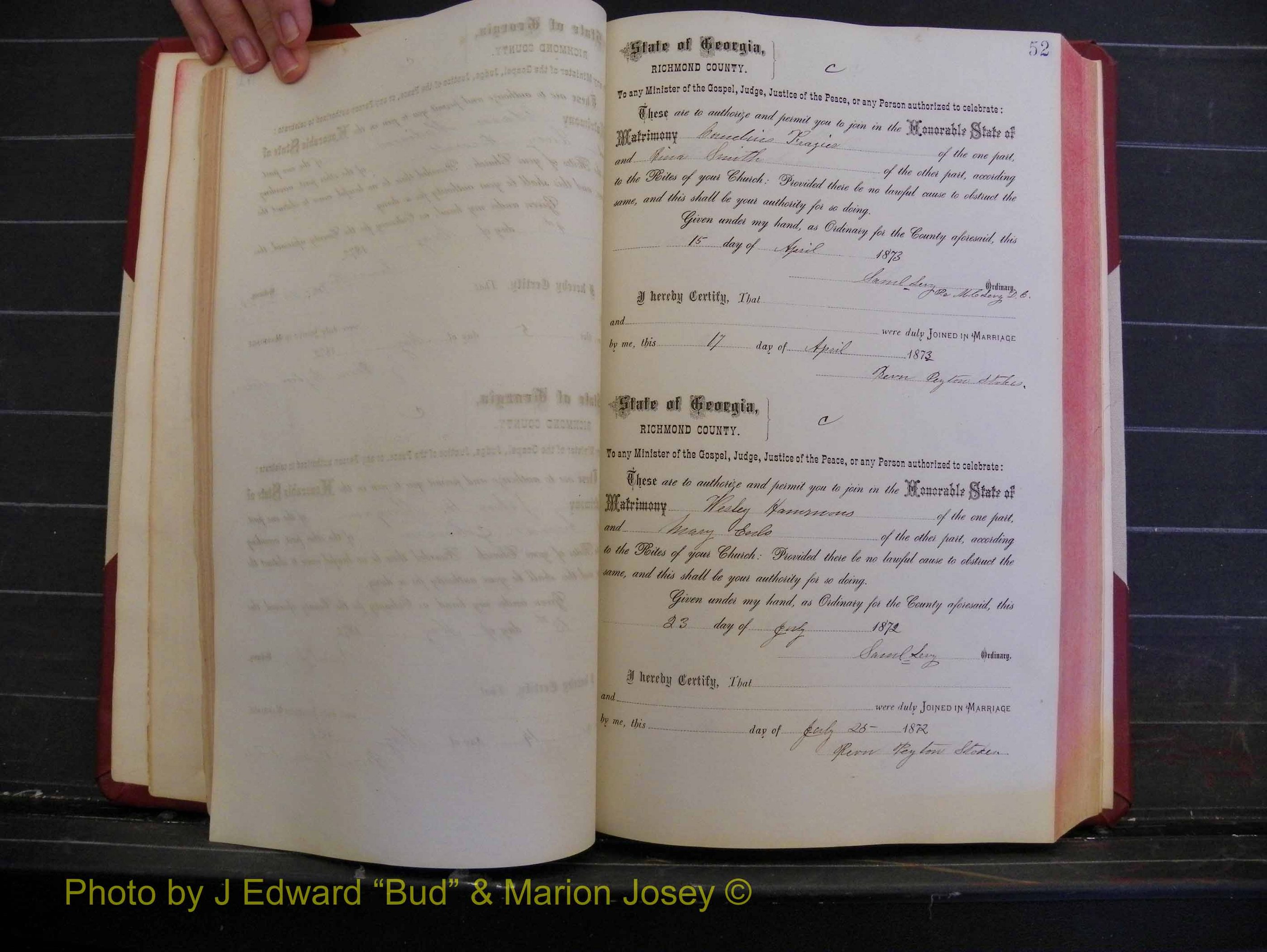 Richmond Marriages, Book H, 1868-1875 P 052.JPG