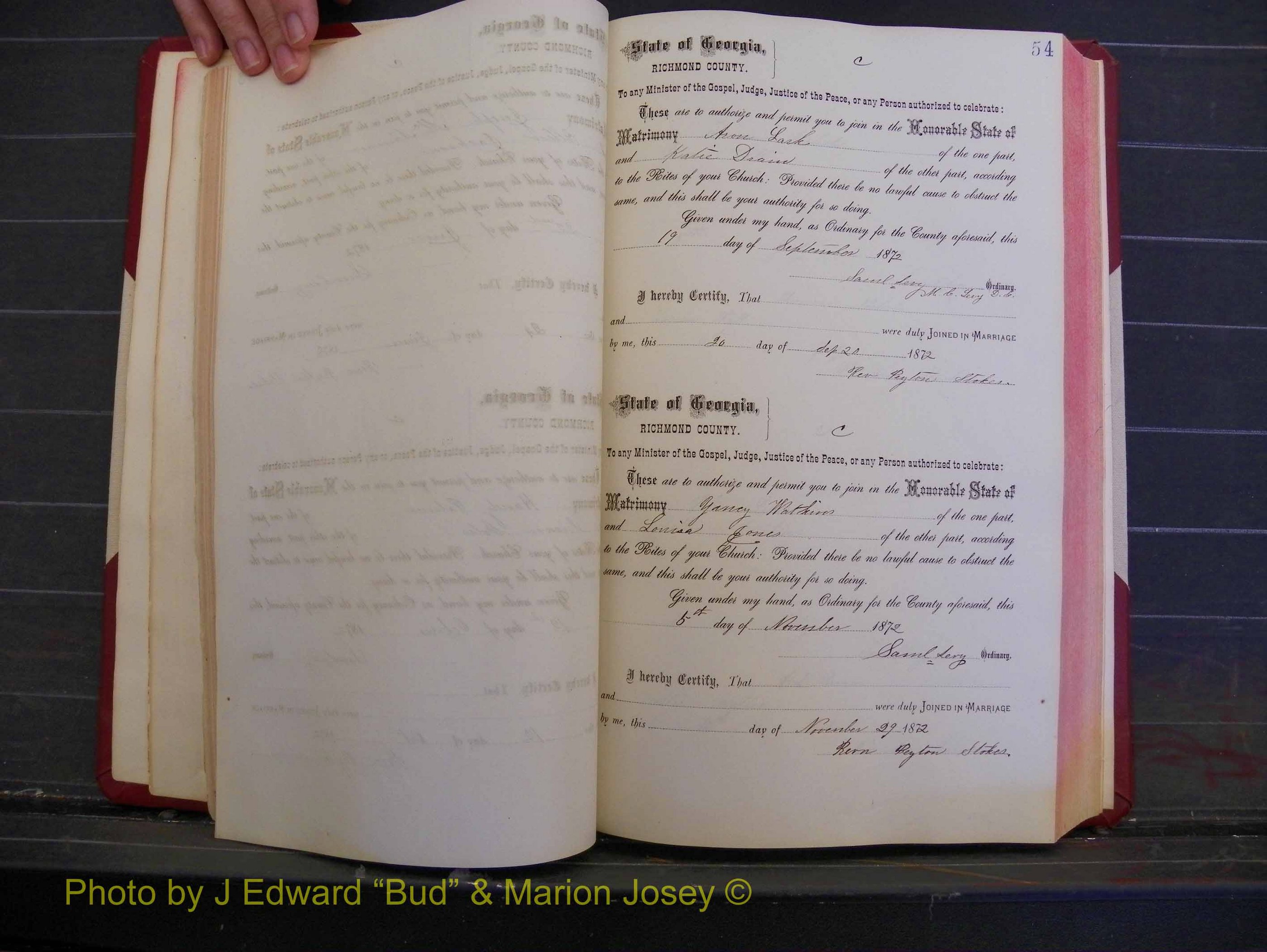 Richmond Marriages, Book H, 1868-1875 P 054.JPG