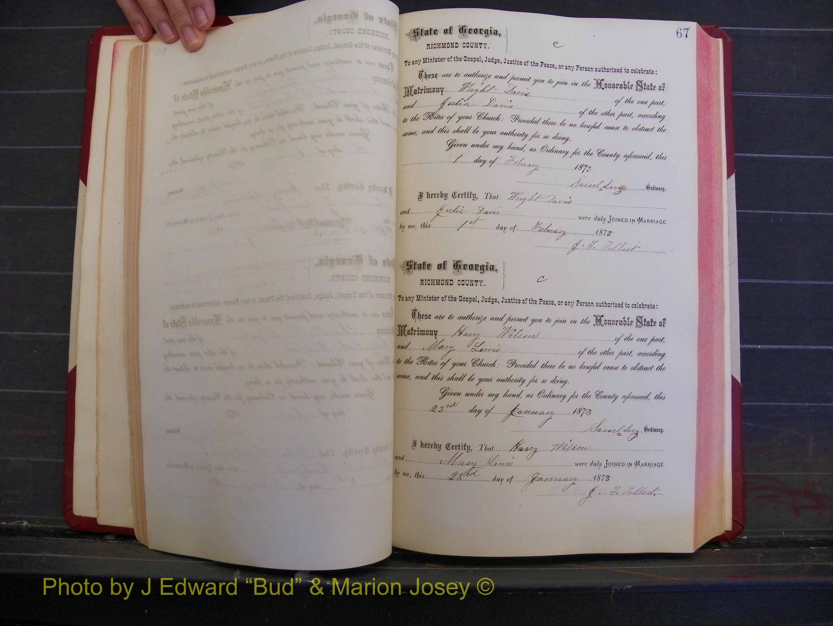 Richmond Marriages, Book H, 1868-1875 P 067.JPG