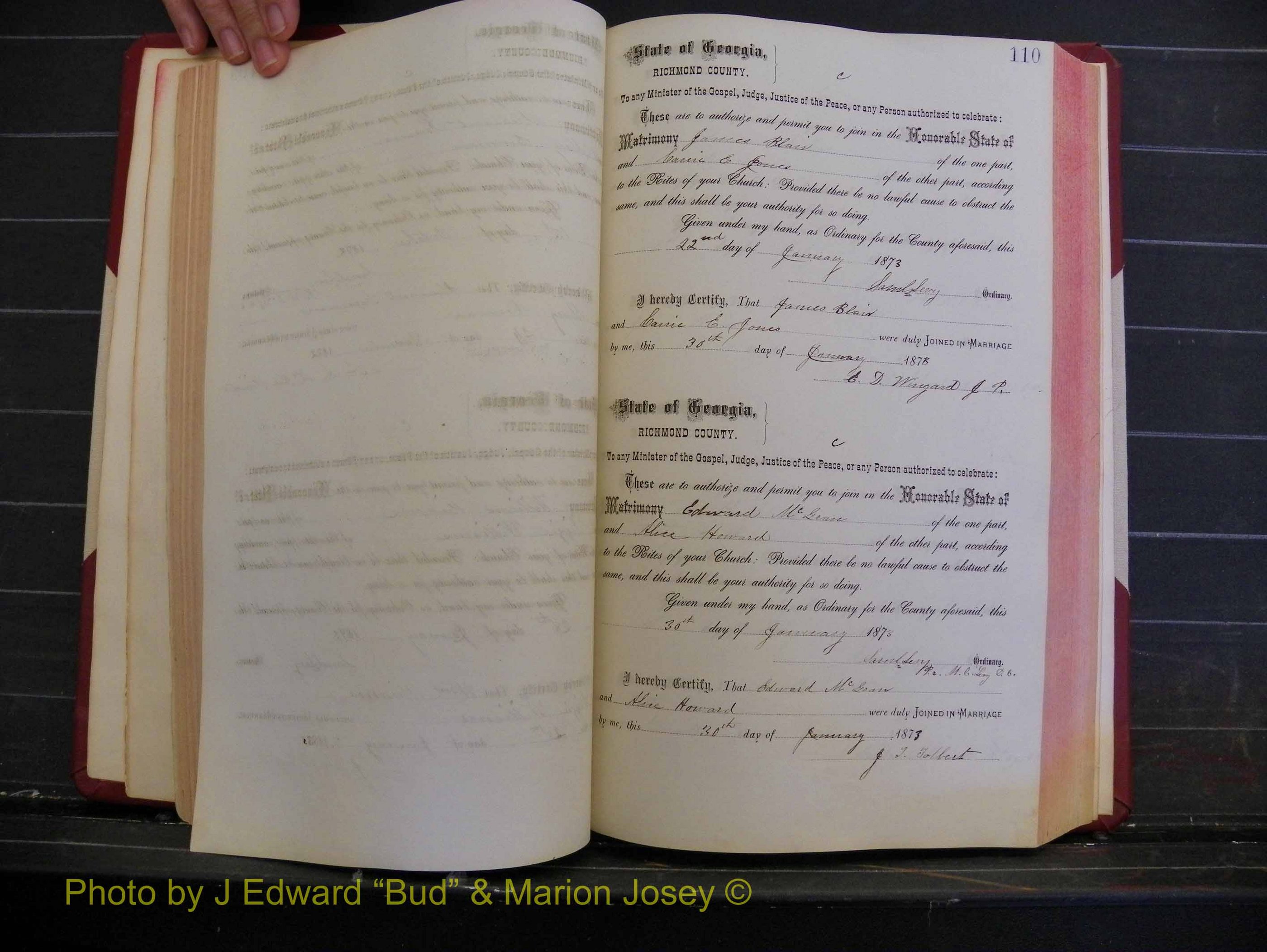 Richmond Marriages, Book H, 1868-1875 P 110.JPG