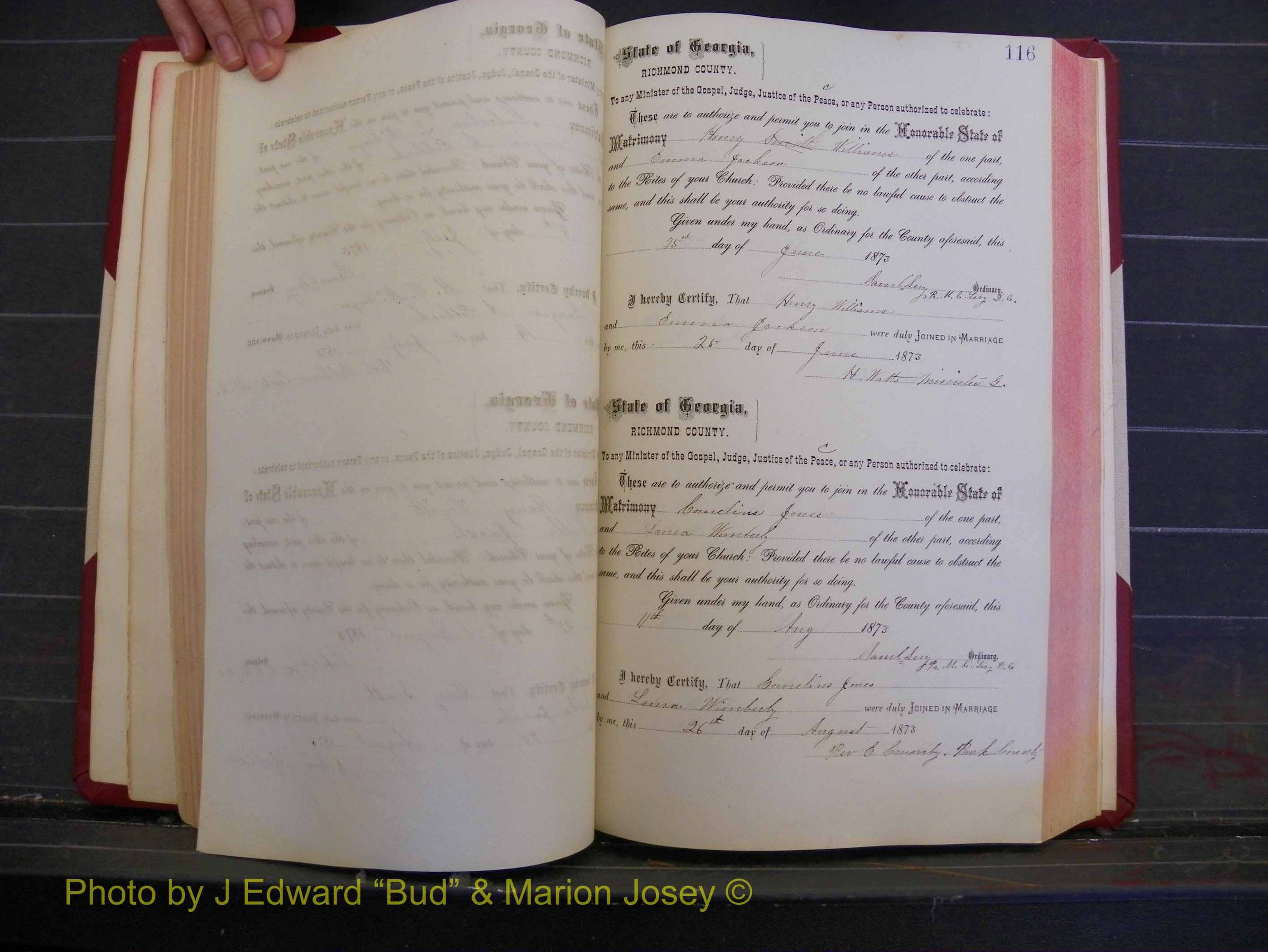 Richmond Marriages, Book H, 1868-1875 P 116.JPG