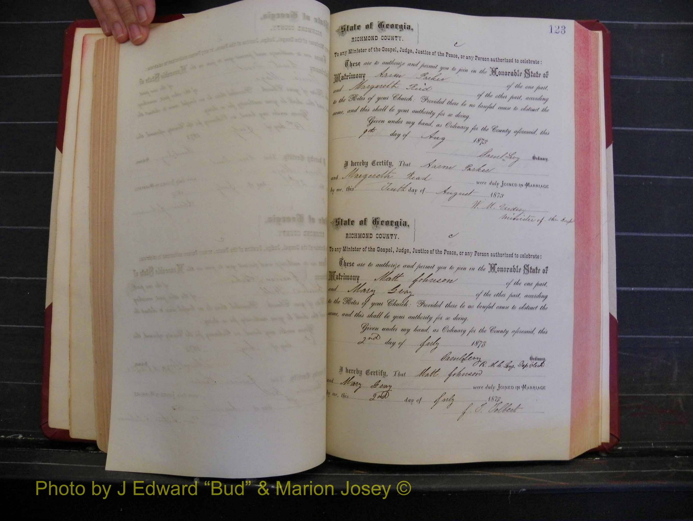 Richmond Marriages, Book H, 1868-1875 P 123.JPG