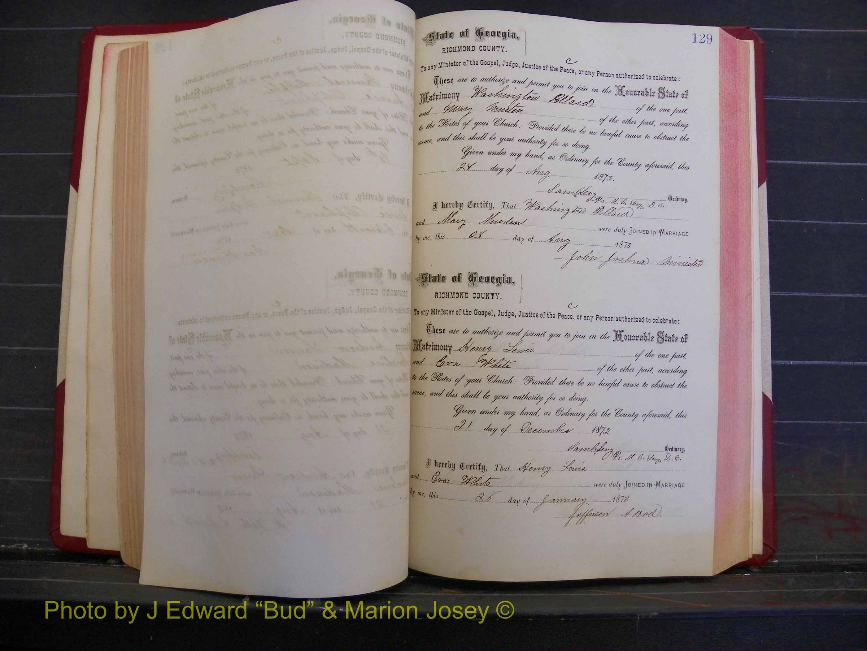 Richmond Marriages, Book H, 1868-1875 P 129.JPG