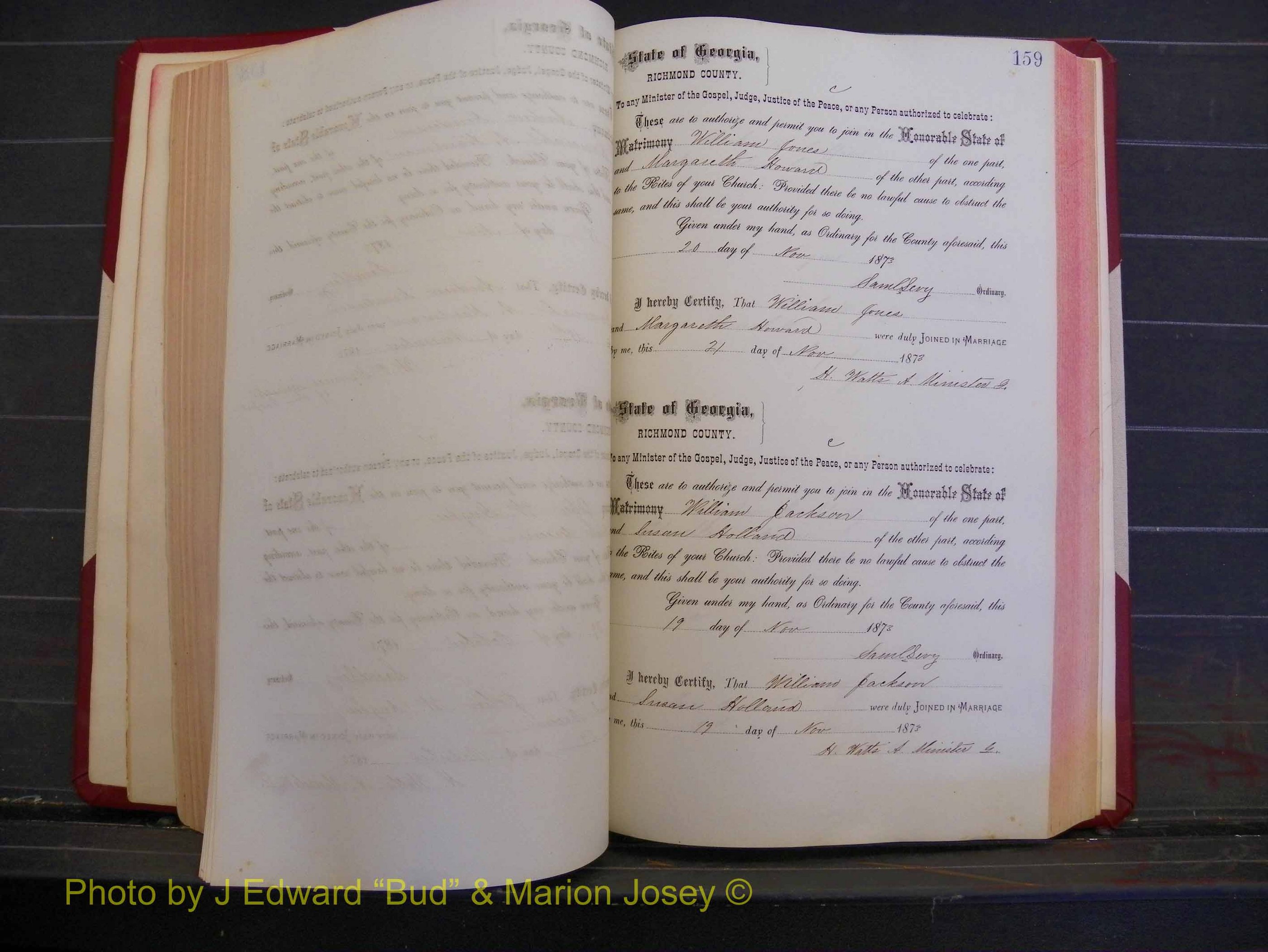 Richmond Marriages, Book H, 1868-1875 P 159.JPG