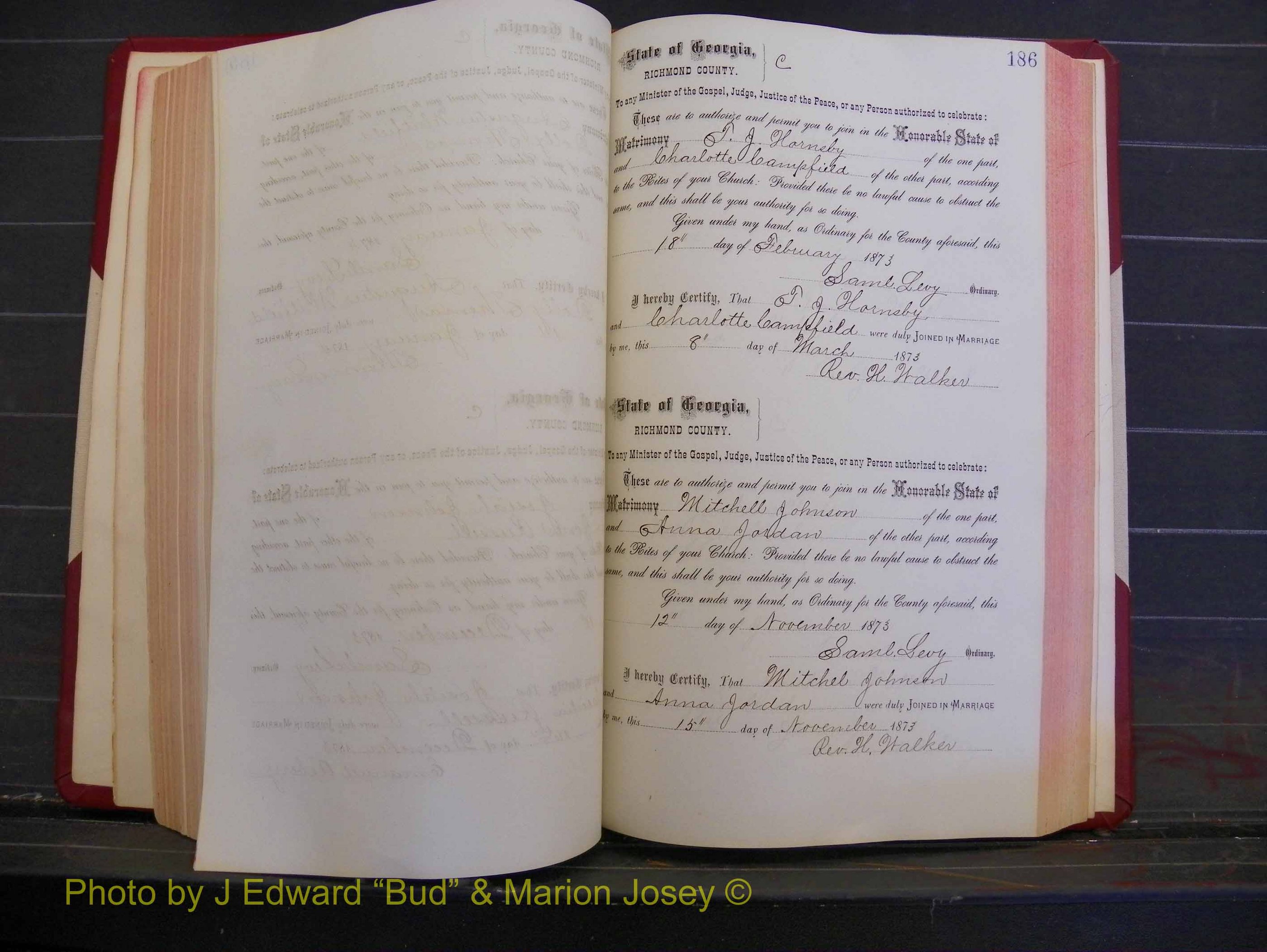 Richmond Marriages, Book H, 1868-1875 P 186.JPG