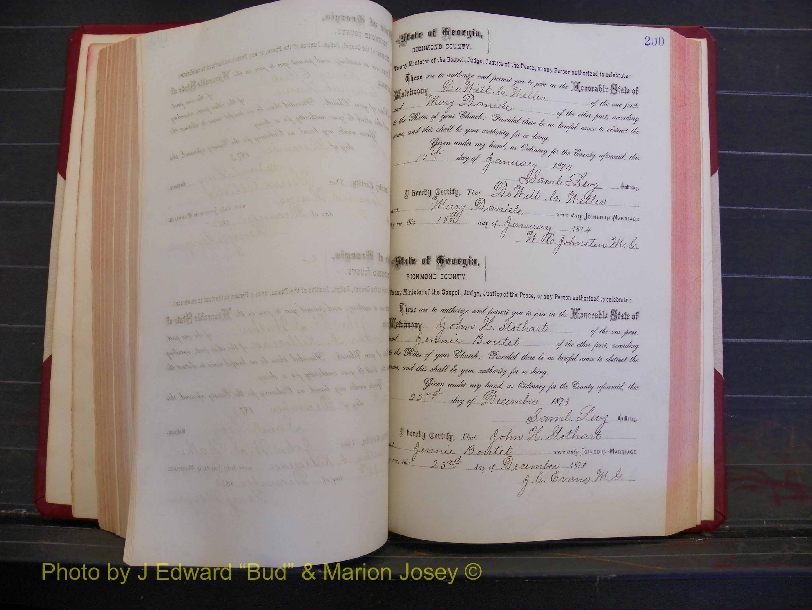 Richmond Marriages, Book H, 1868-1875 P 200.JPG