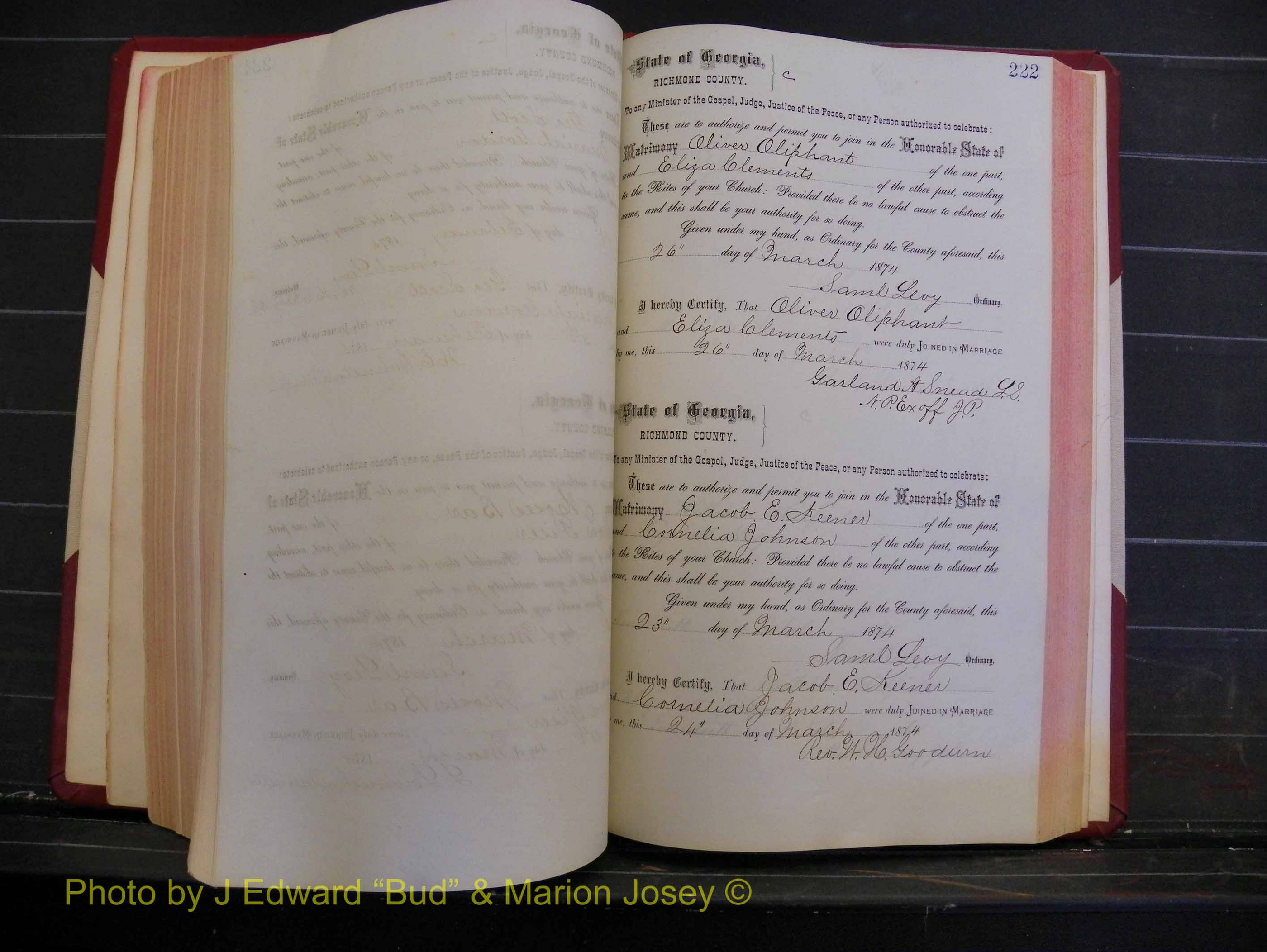 Richmond Marriages, Book H, 1868-1875 P 222.JPG