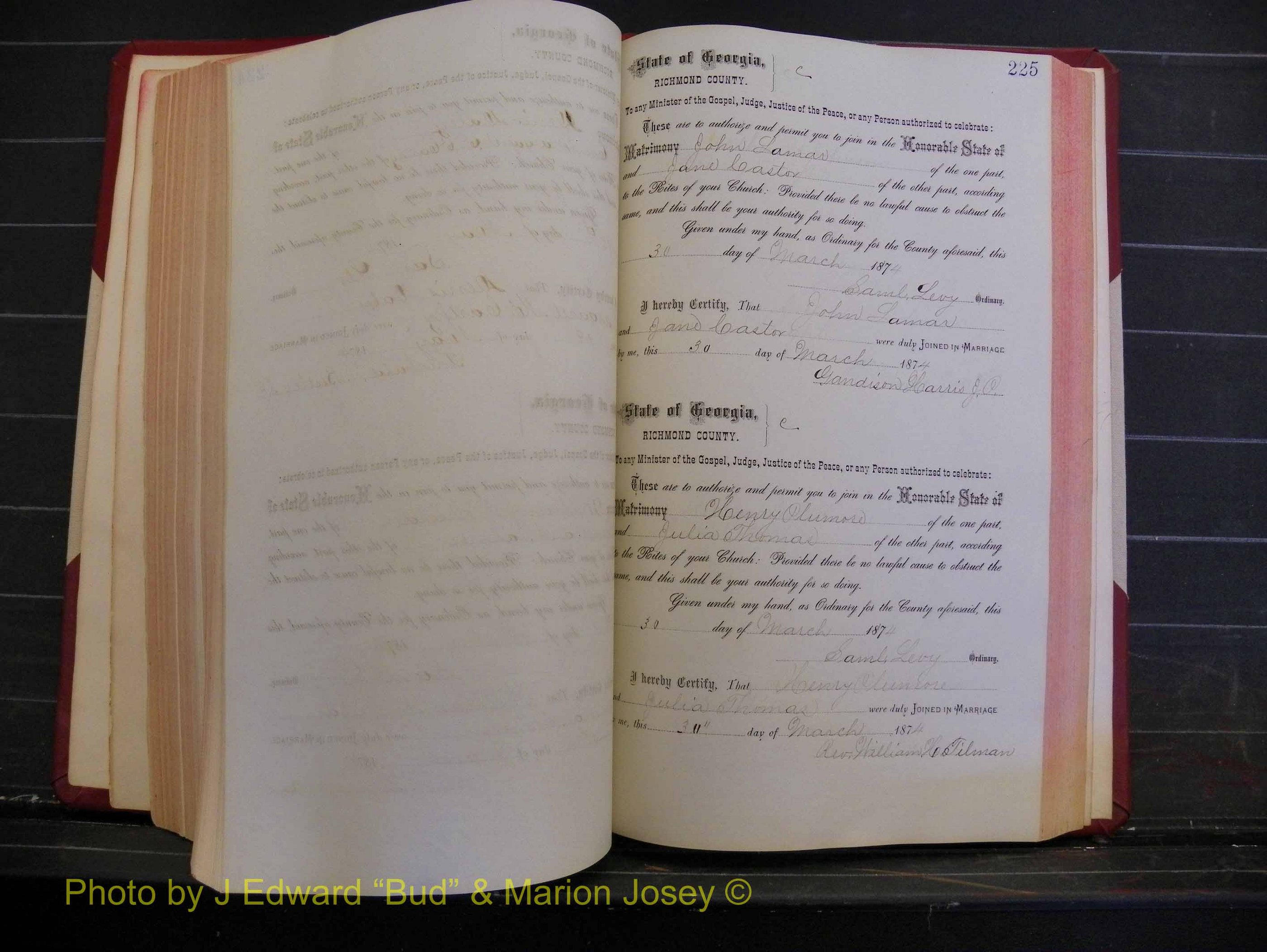 Richmond Marriages, Book H, 1868-1875 P 225.JPG