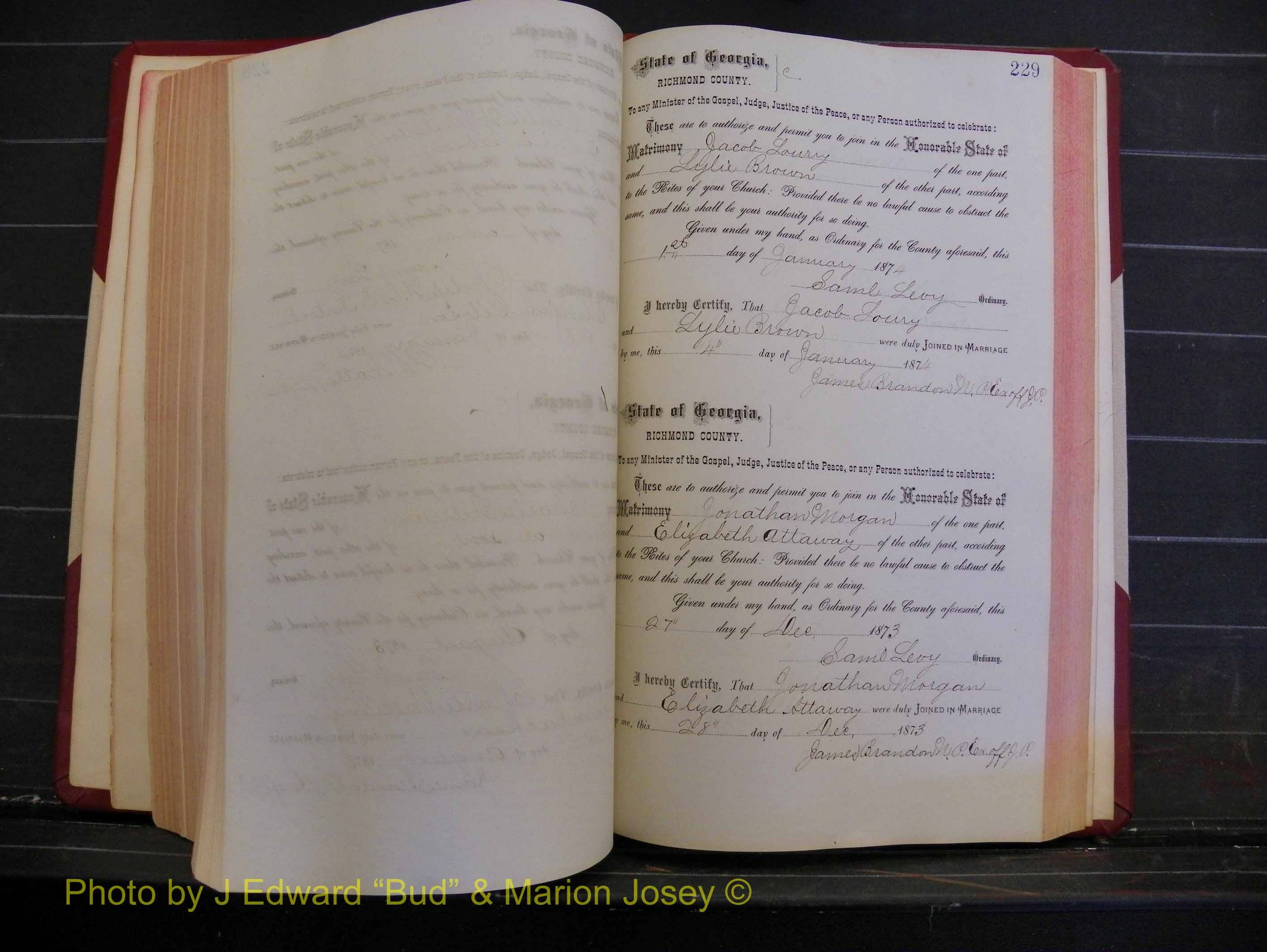 Richmond Marriages, Book H, 1868-1875 P 229.JPG