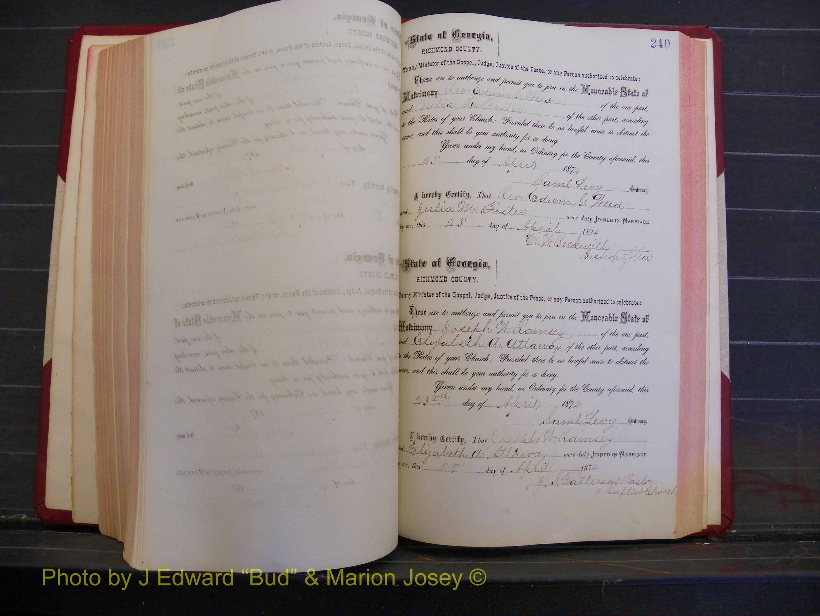 Richmond Marriages, Book H, 1868-1875 P 240.JPG