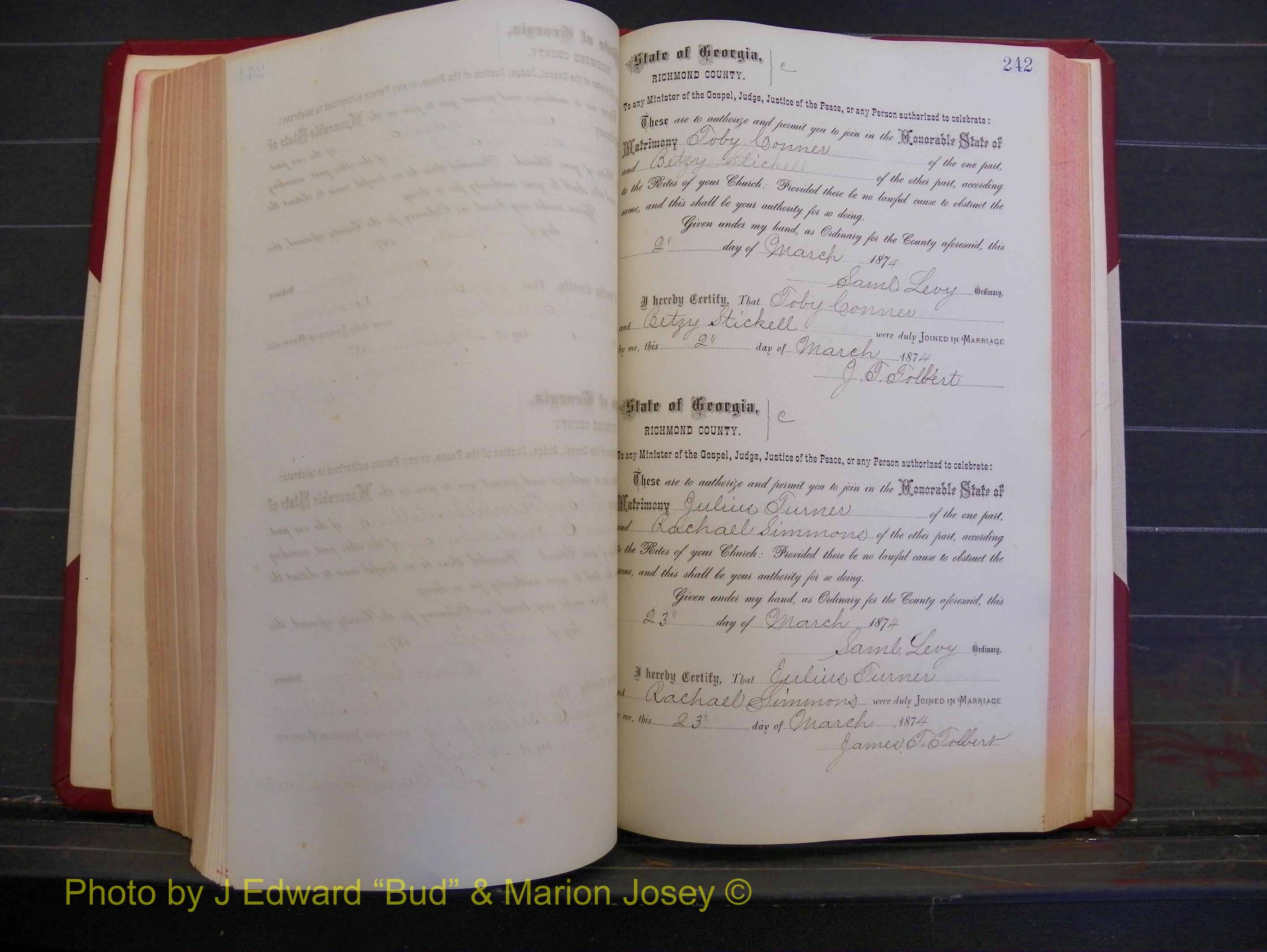 Richmond Marriages, Book H, 1868-1875 P 242.JPG