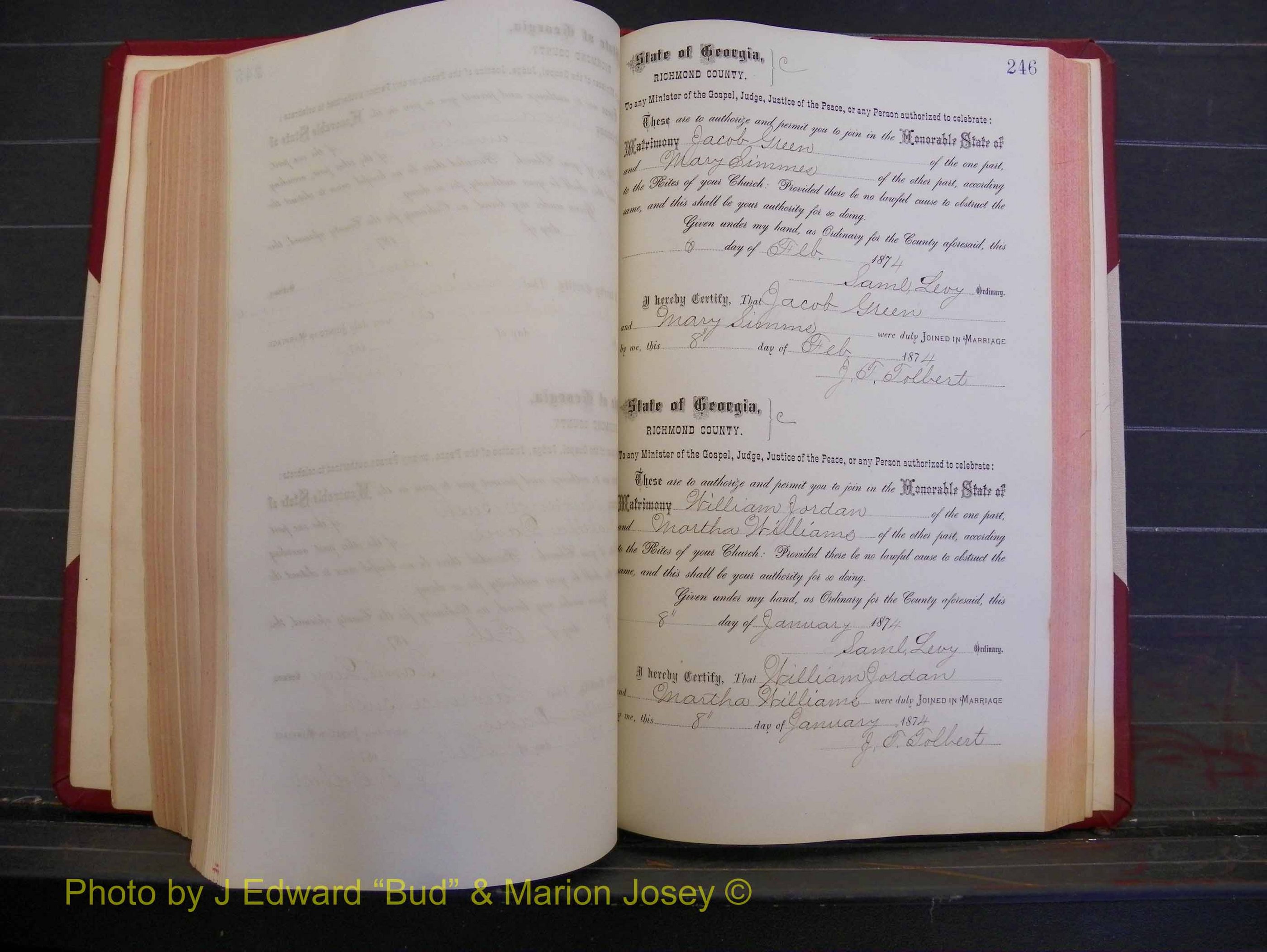 Richmond Marriages, Book H, 1868-1875 P 246.JPG