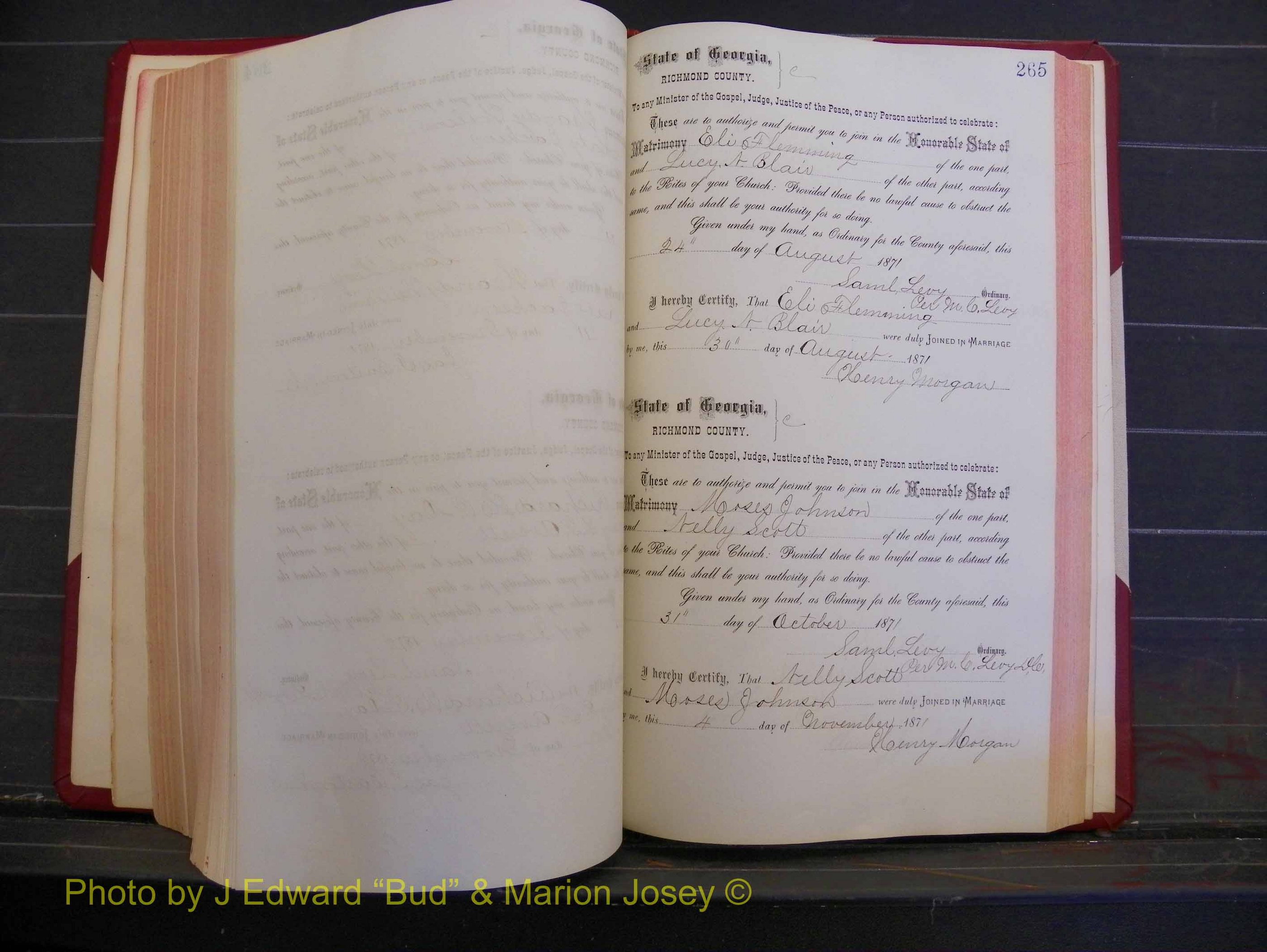 Richmond Marriages, Book H, 1868-1875 P 265.JPG