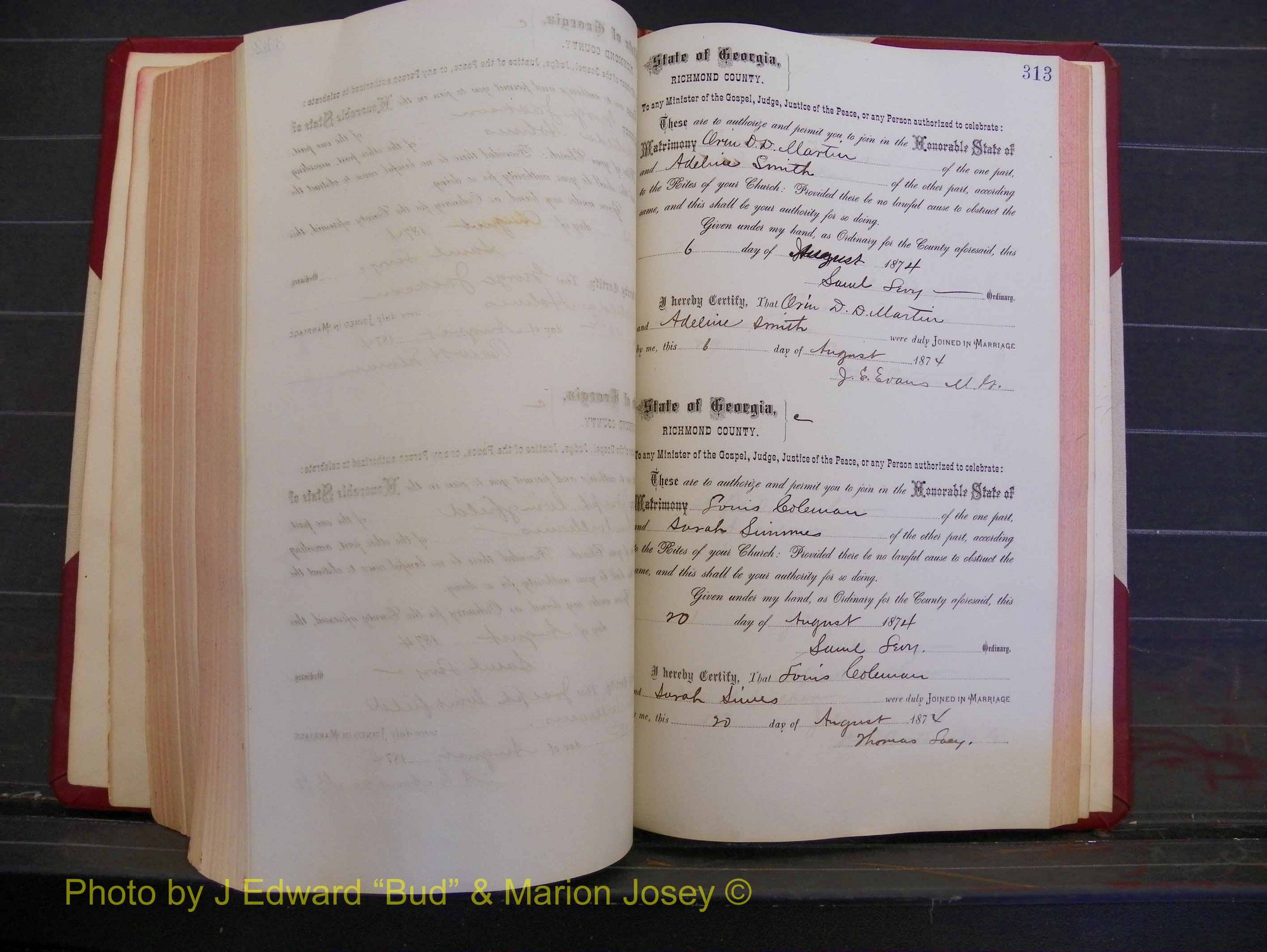 Richmond Marriages, Book H, 1868-1875 P 313.JPG