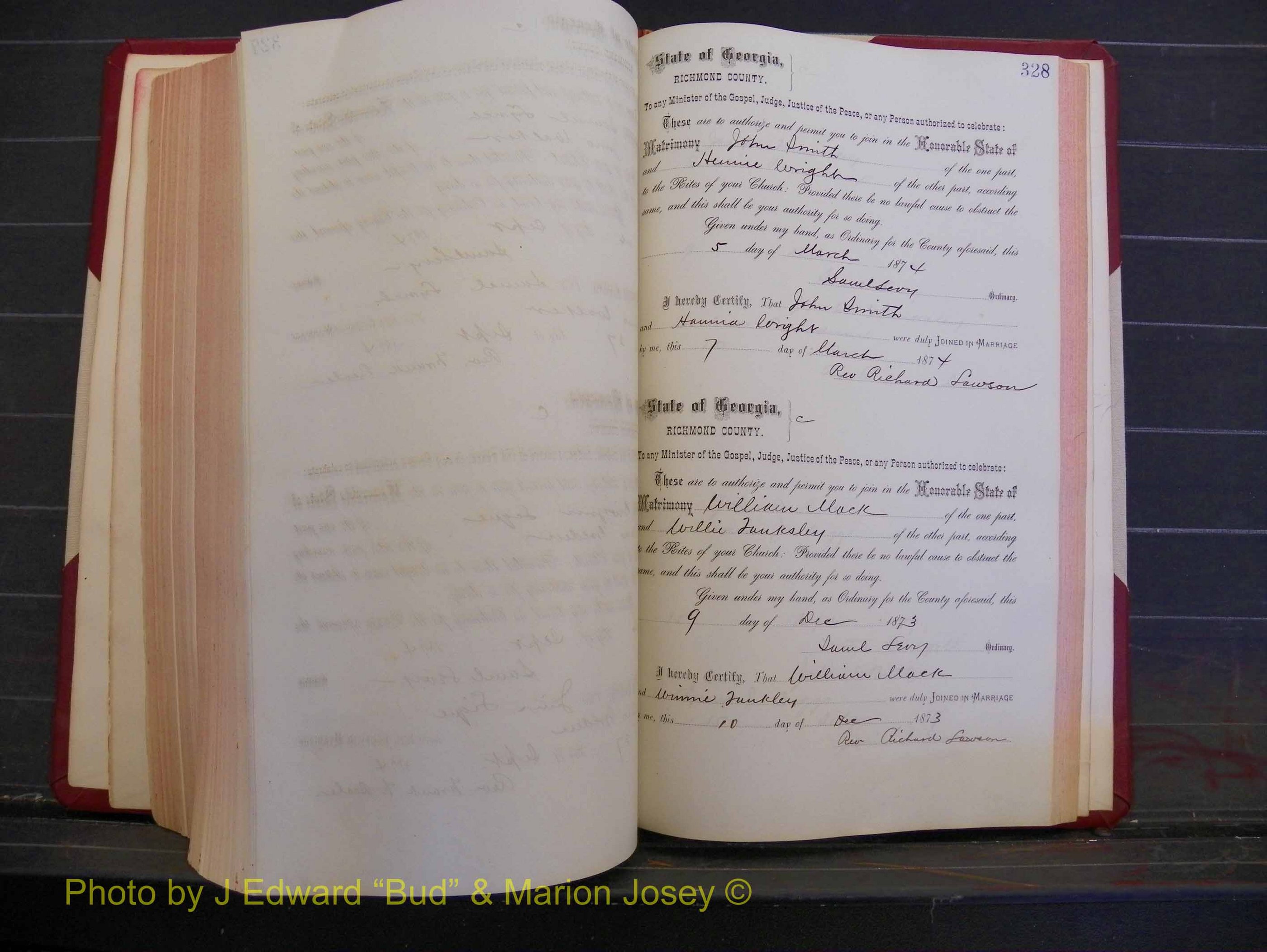 Richmond Marriages, Book H, 1868-1875 P 328.JPG