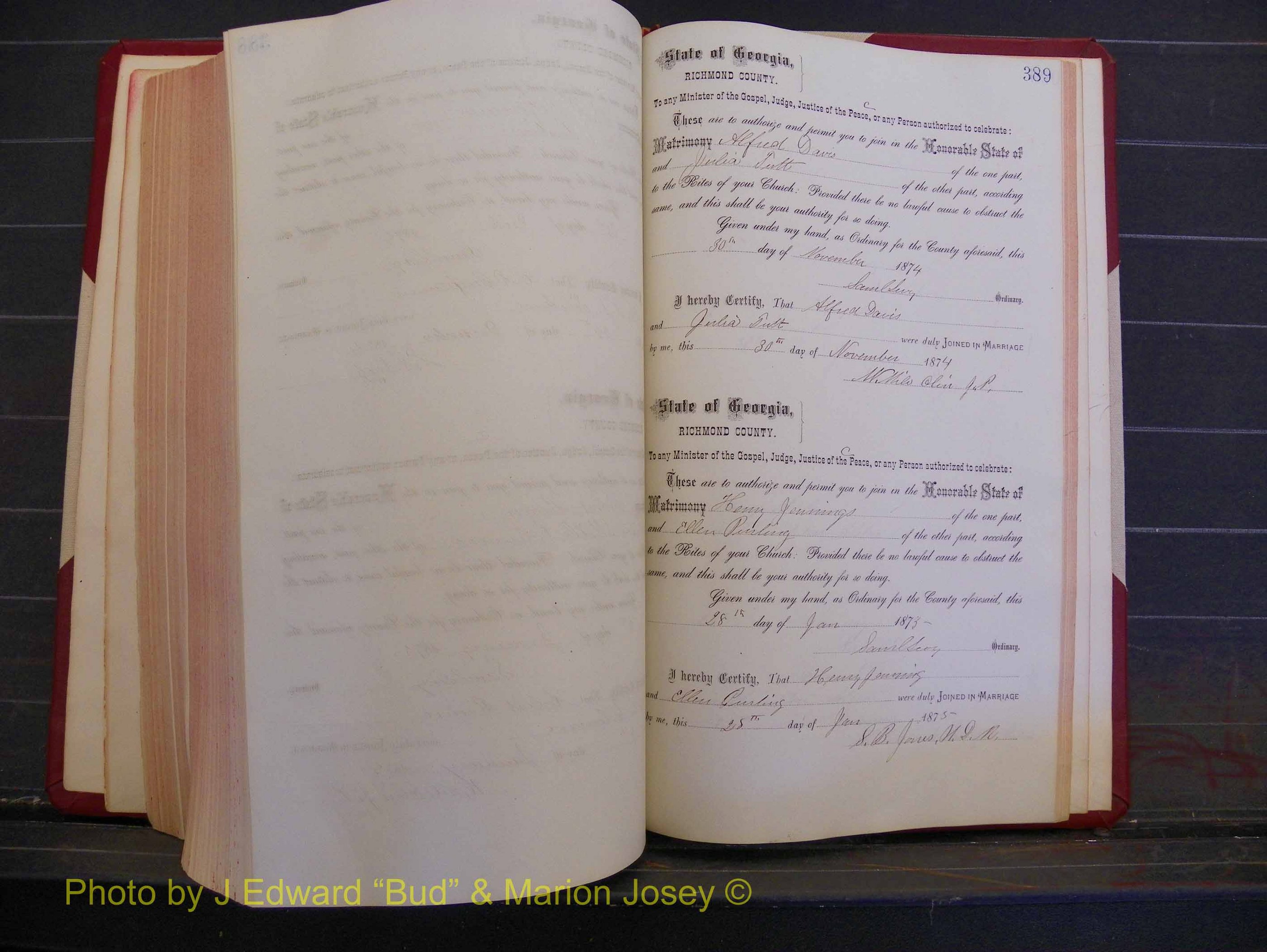 Richmond Marriages, Book H, 1868-1875 P 389.JPG