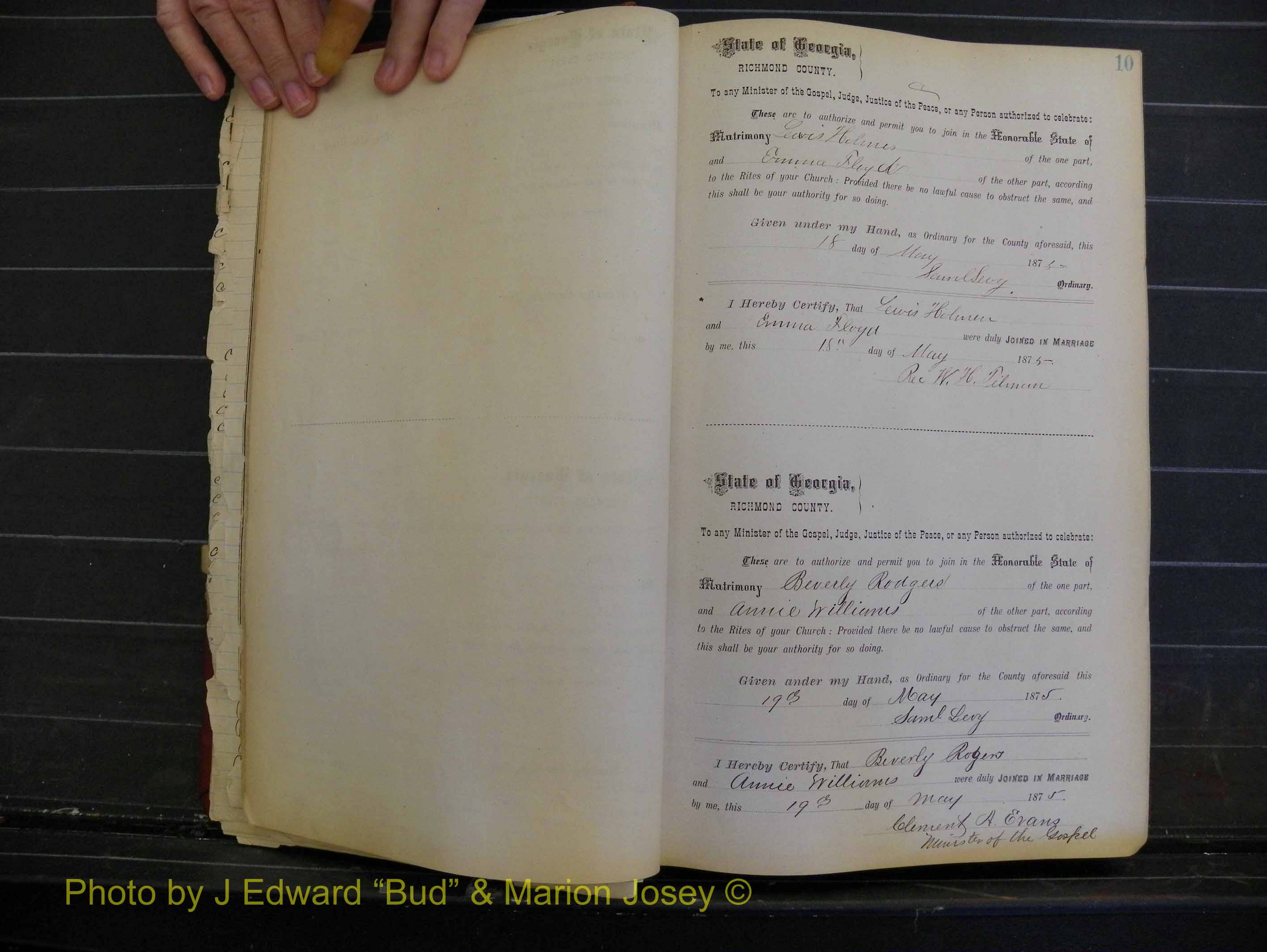 Richmond Marriages, Book I, 1868-1881 P 010.JPG