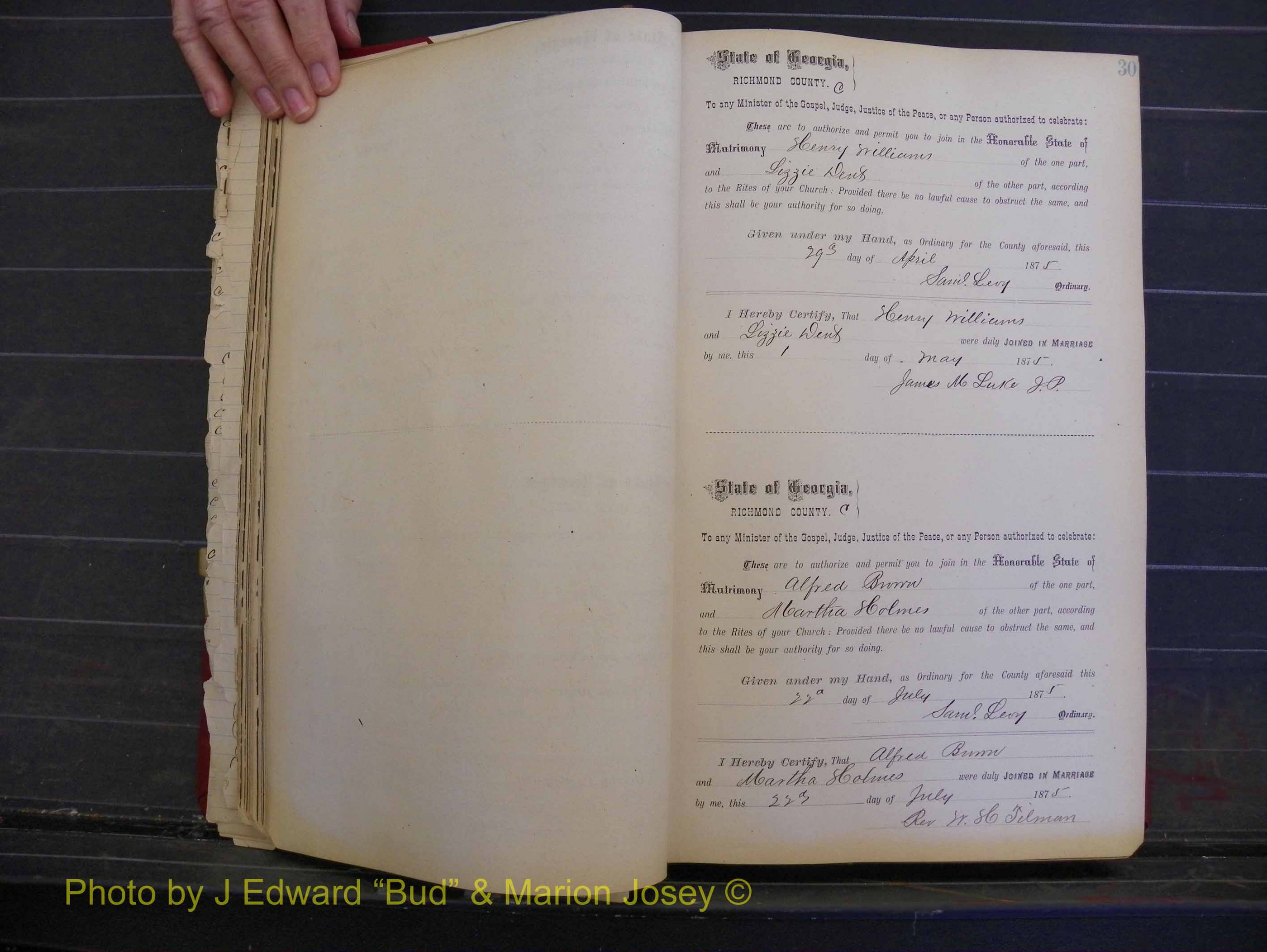 Richmond Marriages, Book I, 1868-1881 P 030.JPG