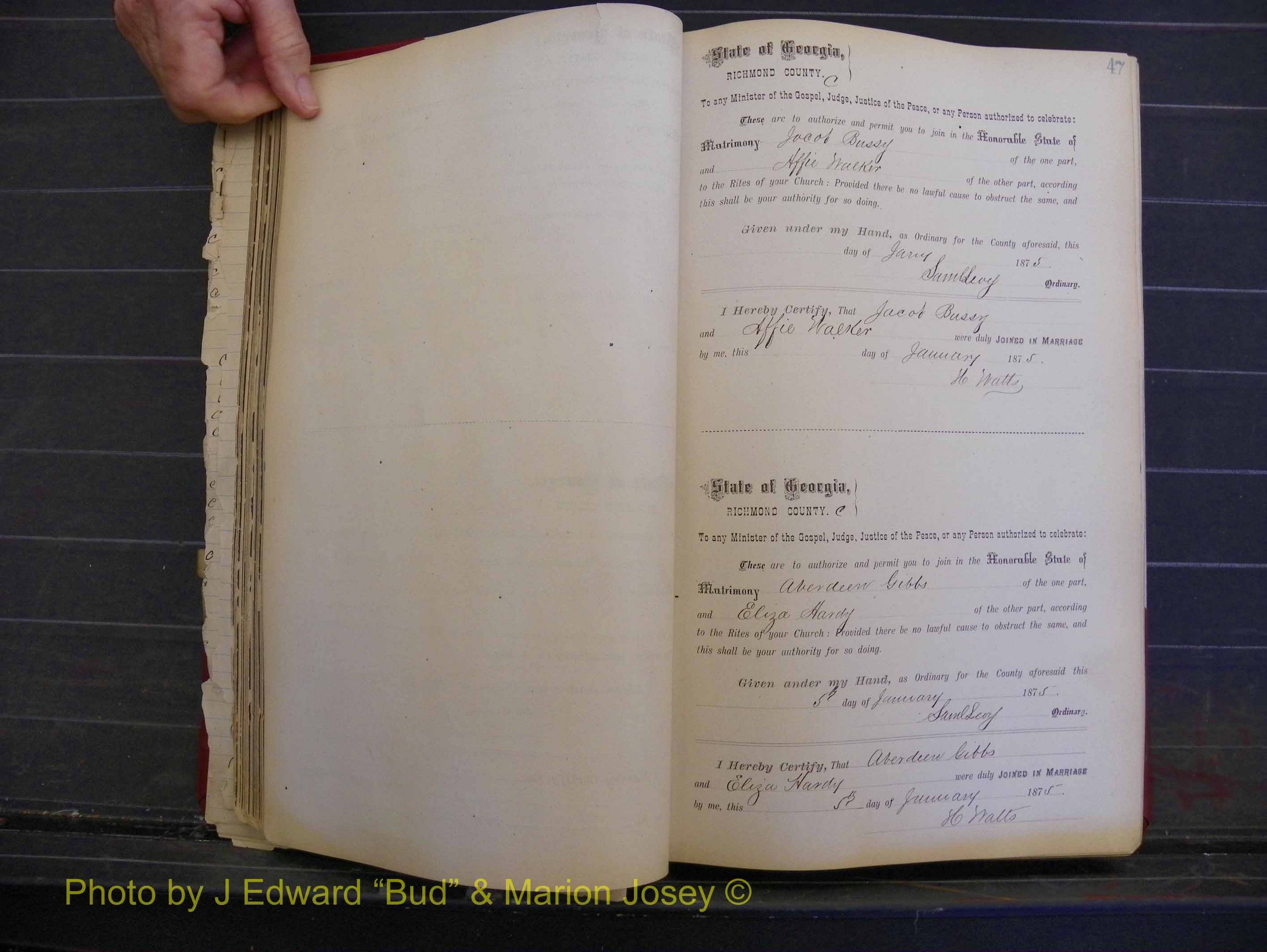 Richmond Marriages, Book I, 1868-1881 P 047.JPG