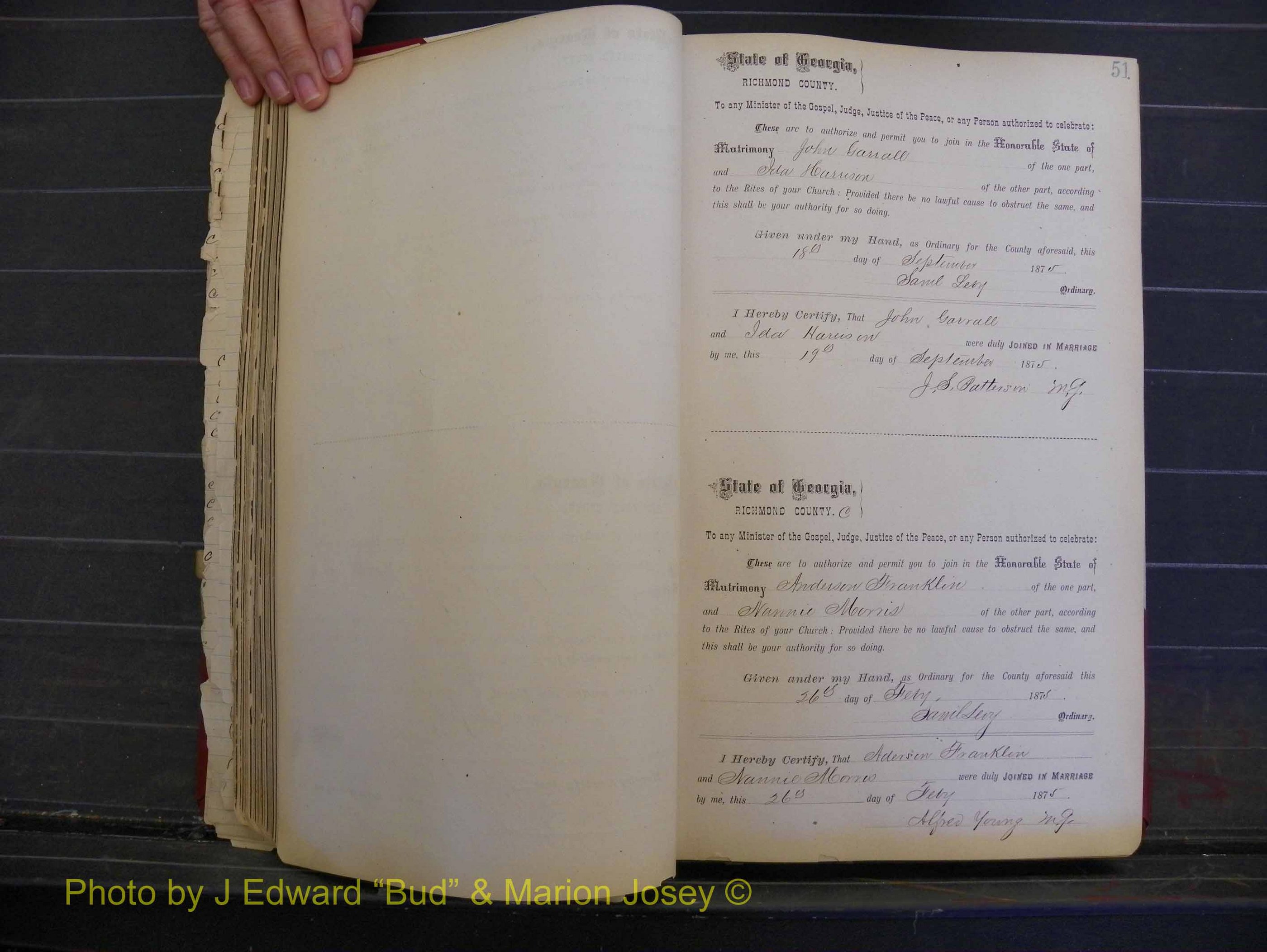 Richmond Marriages, Book I, 1868-1881 P 051.JPG