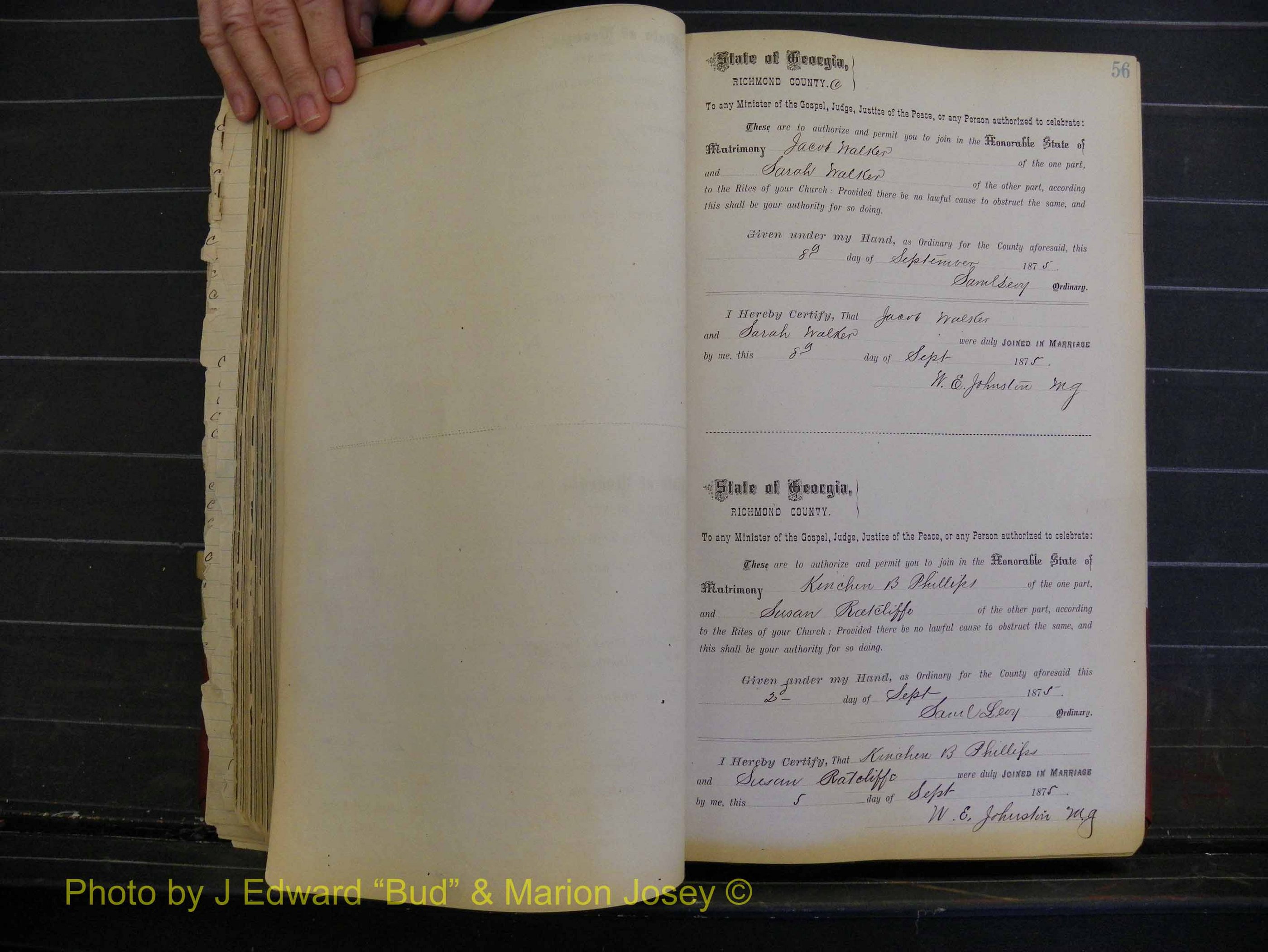 Richmond Marriages, Book I, 1868-1881 P 056.JPG