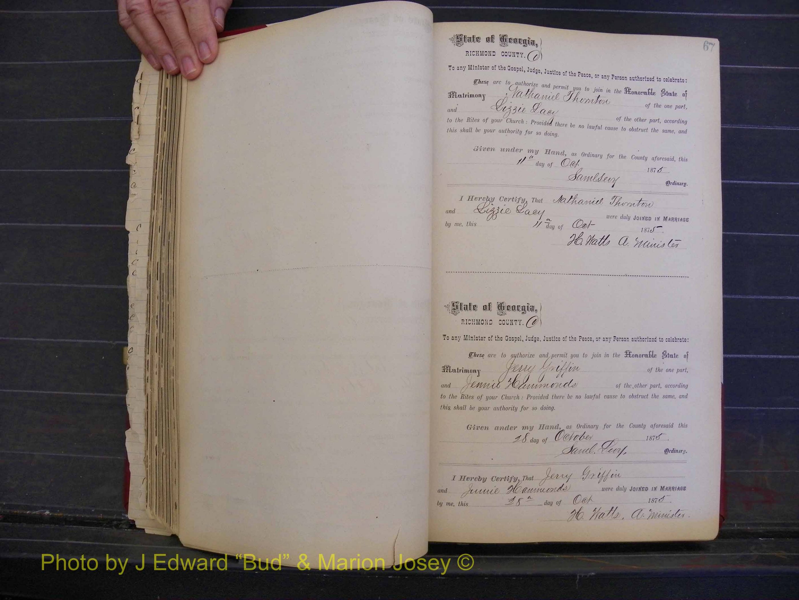 Richmond Marriages, Book I, 1868-1881 P 067.JPG