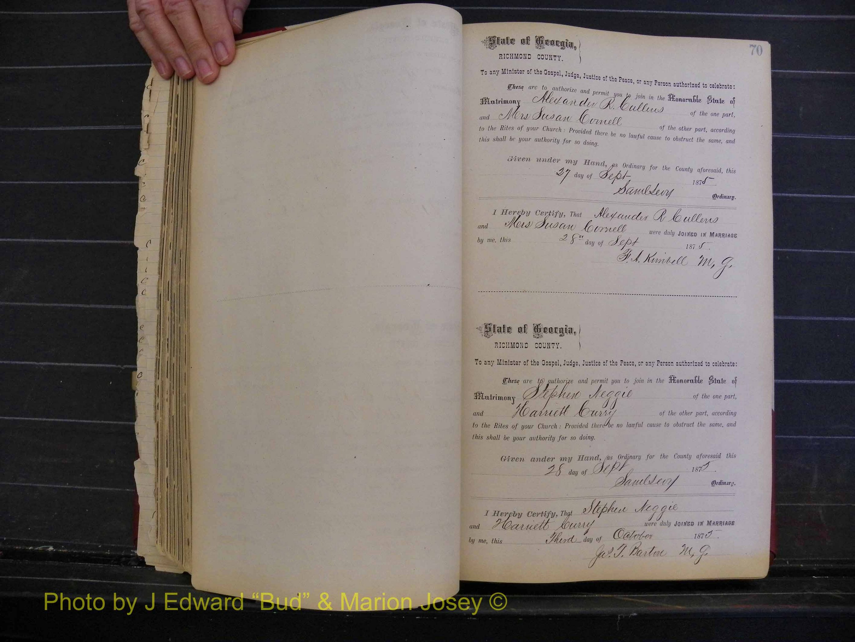 Richmond Marriages, Book I, 1868-1881 P 070.JPG