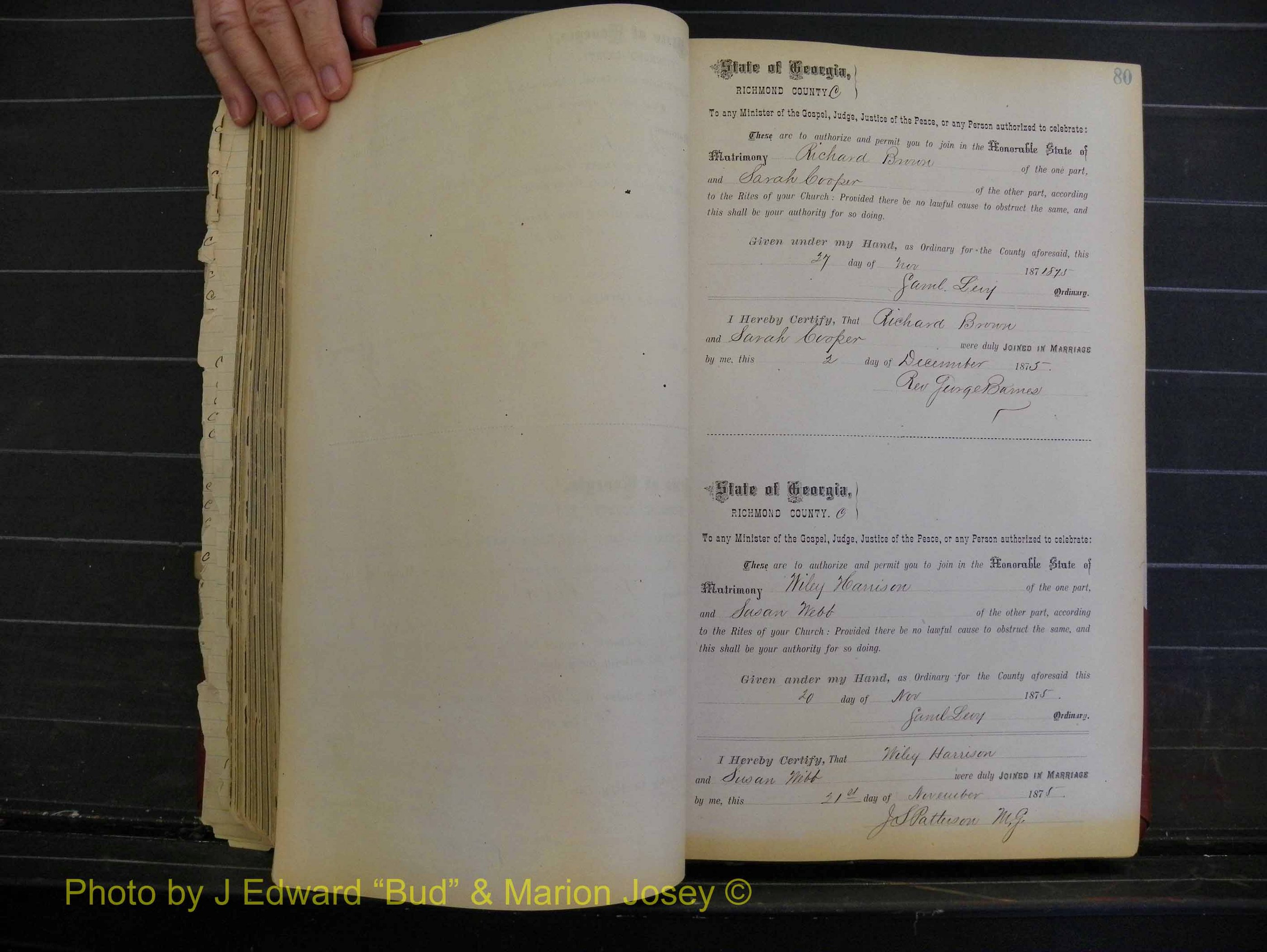 Richmond Marriages, Book I, 1868-1881 P 080.JPG