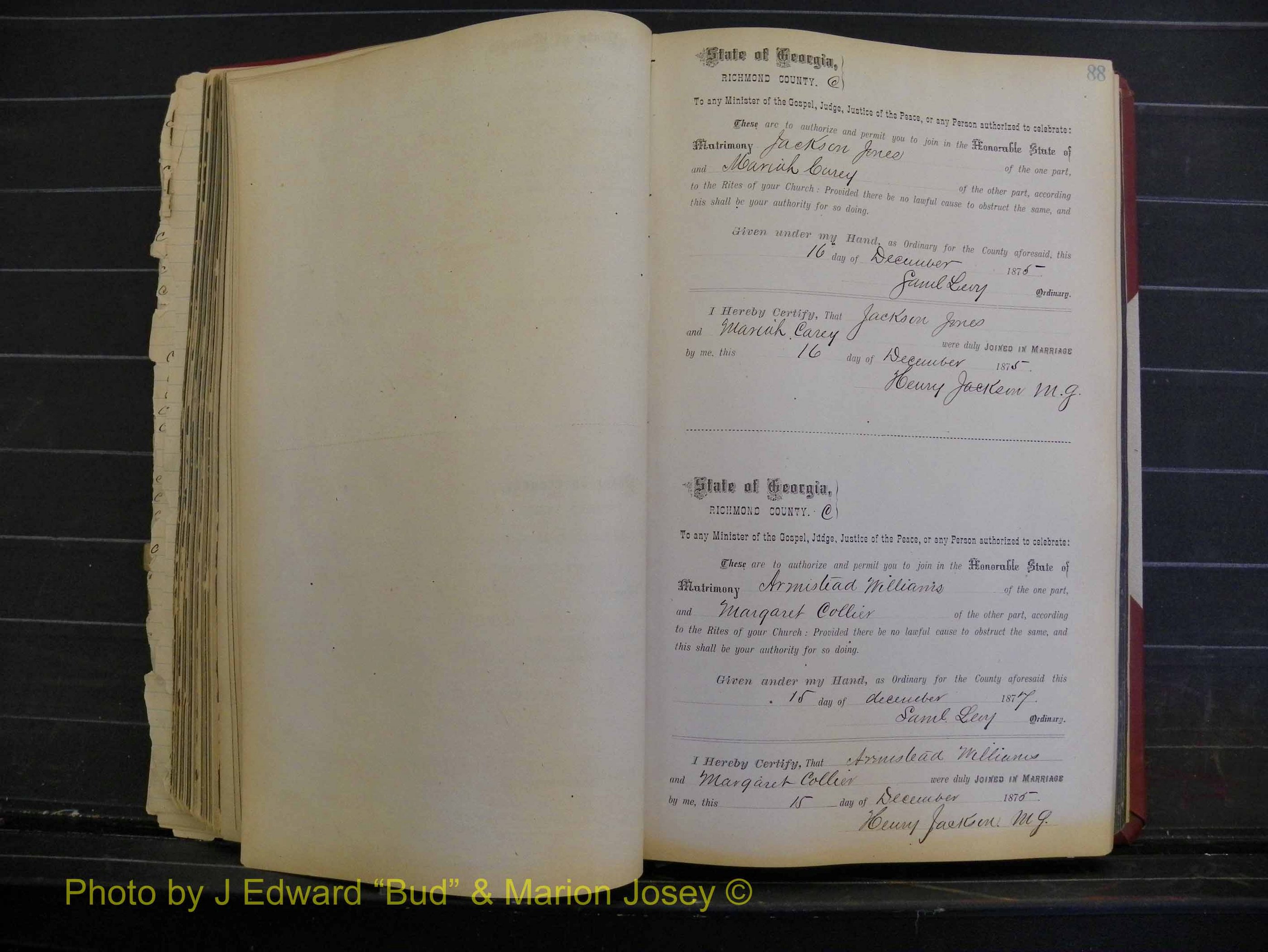 Richmond Marriages, Book I, 1868-1881 P 088.JPG
