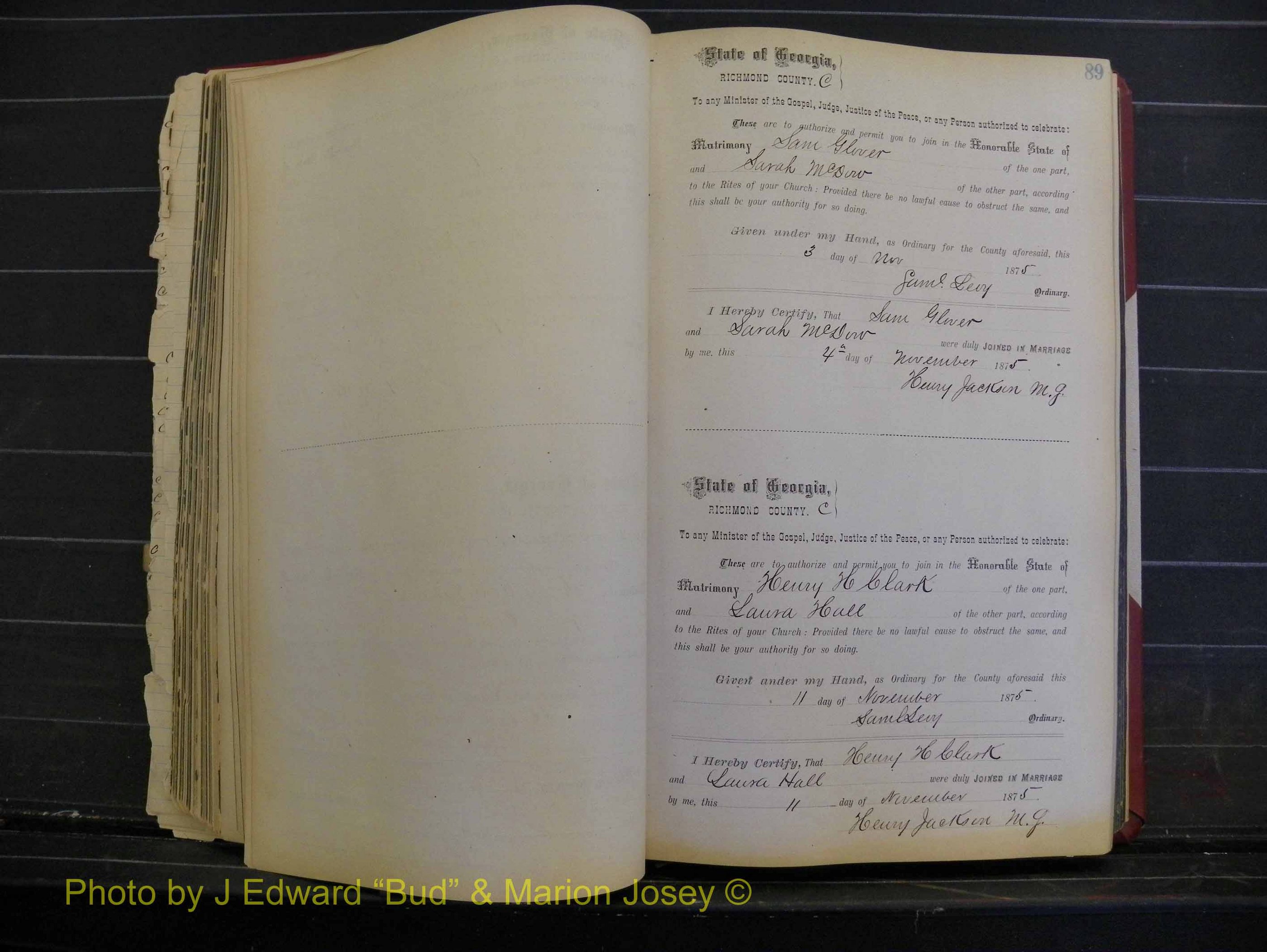 Richmond Marriages, Book I, 1868-1881 P 089.JPG
