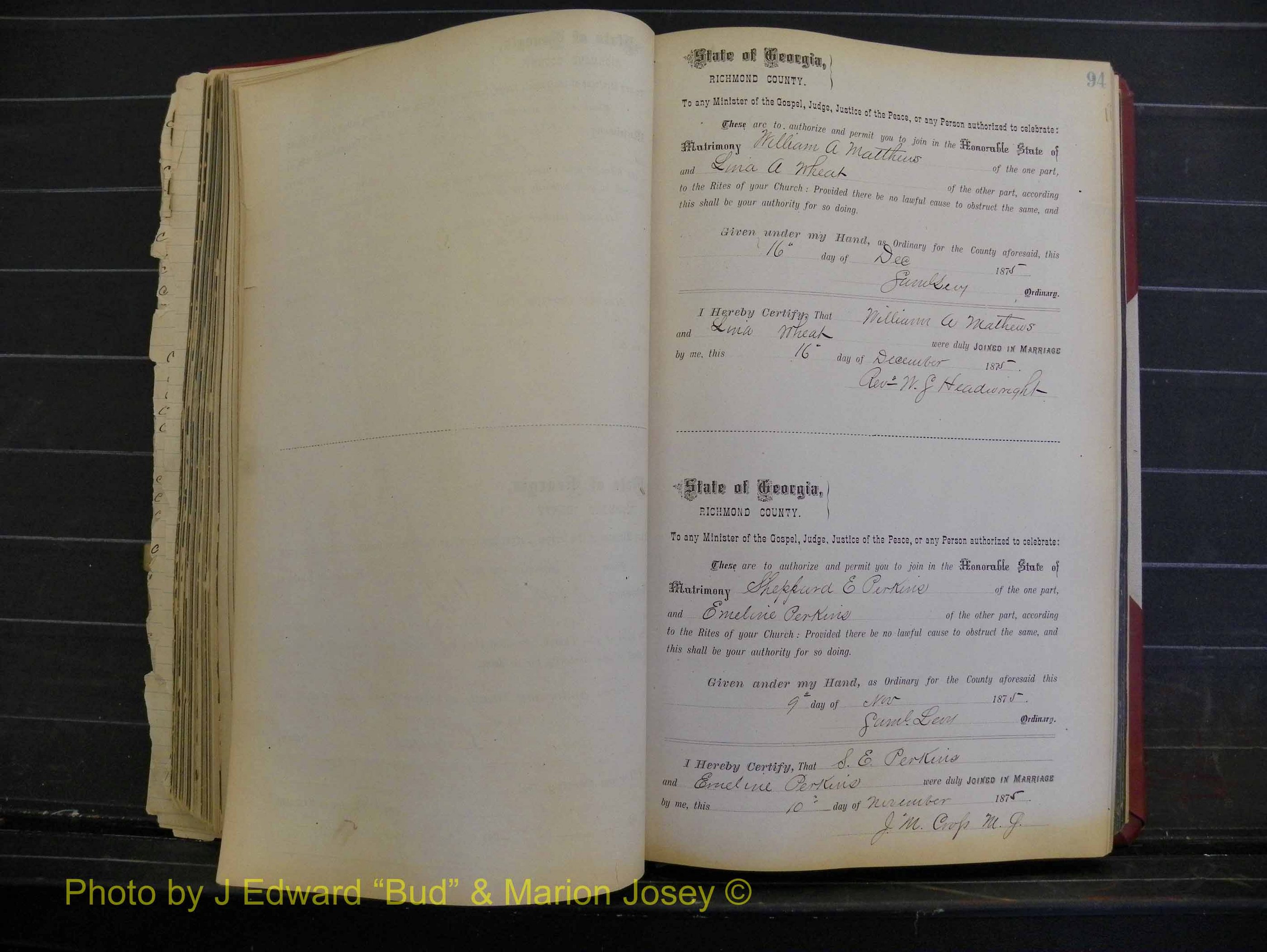 Richmond Marriages, Book I, 1868-1881 P 094.JPG